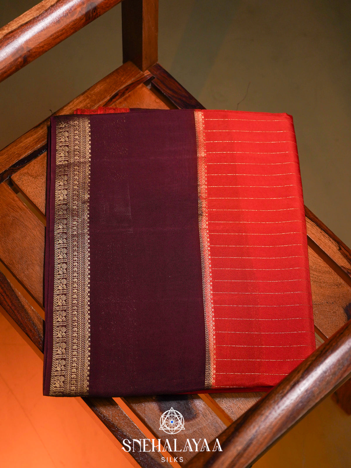 Orange  Banaras Saree