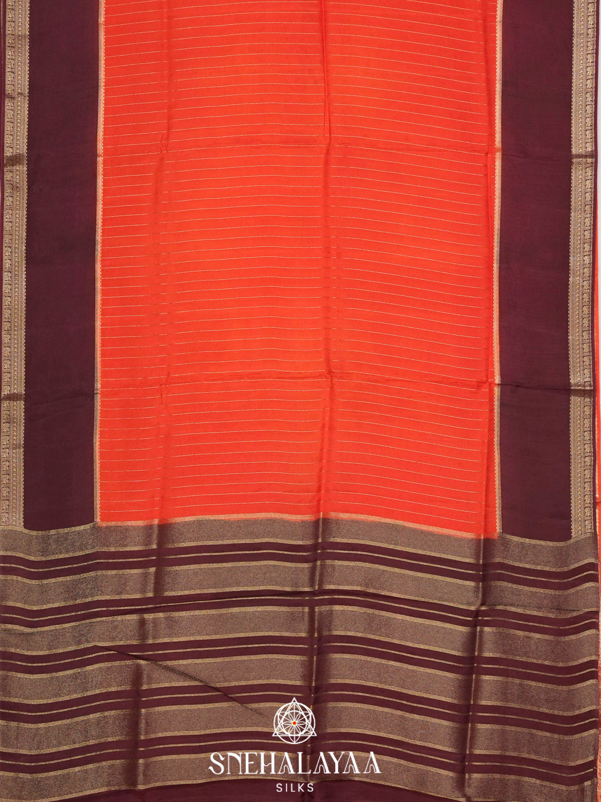 Orange  Banaras Saree