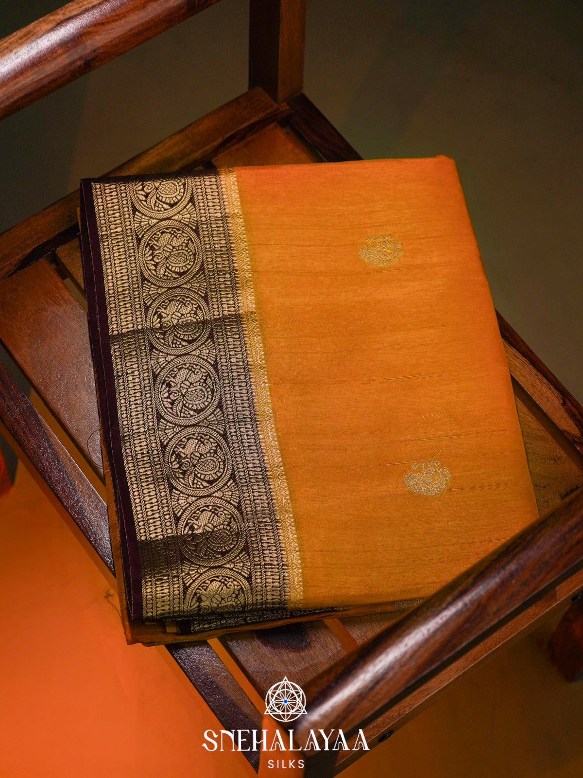 Mango Yellow  Banaras Saree