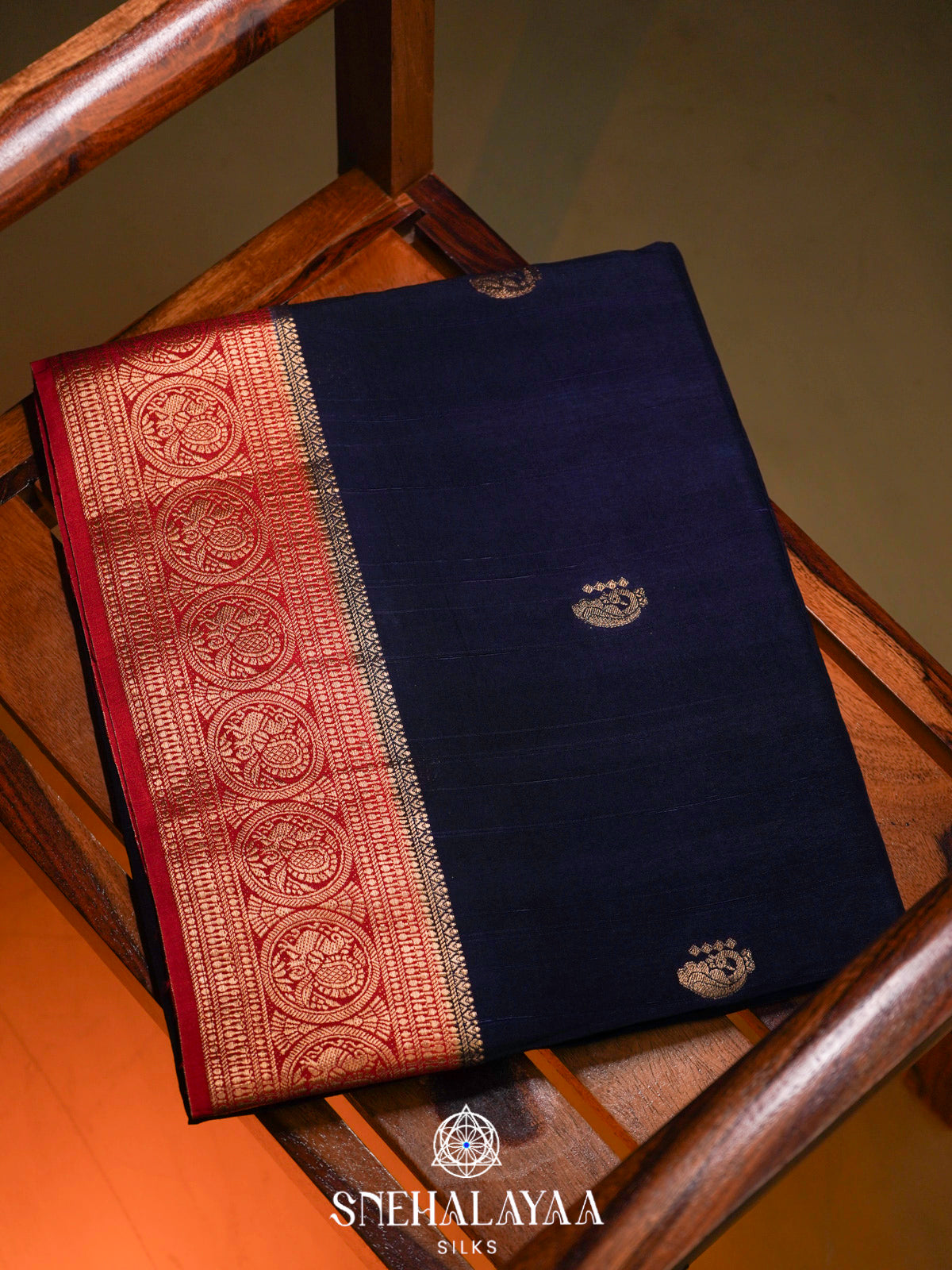 Navy Blue  Banaras Saree