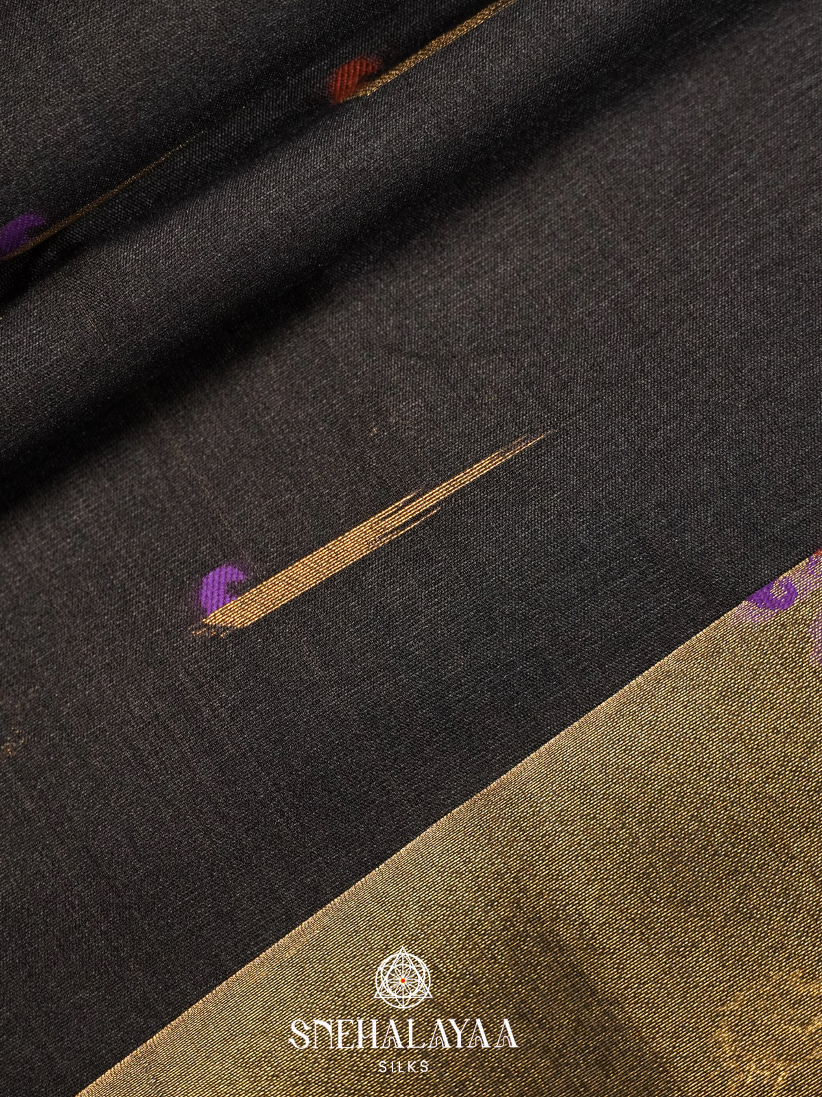 Charcol Black Jute Saree