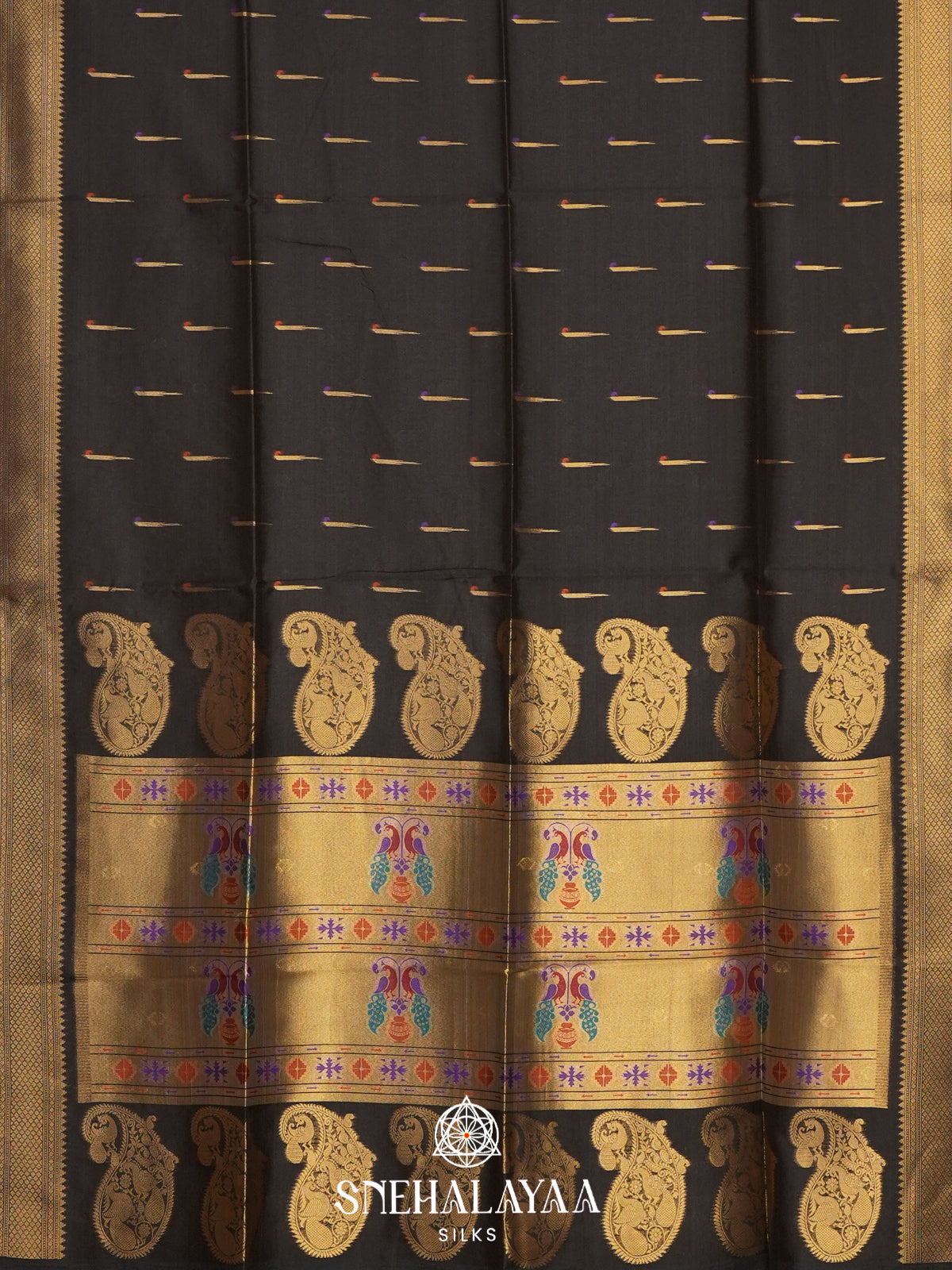Charcol Black Jute Saree