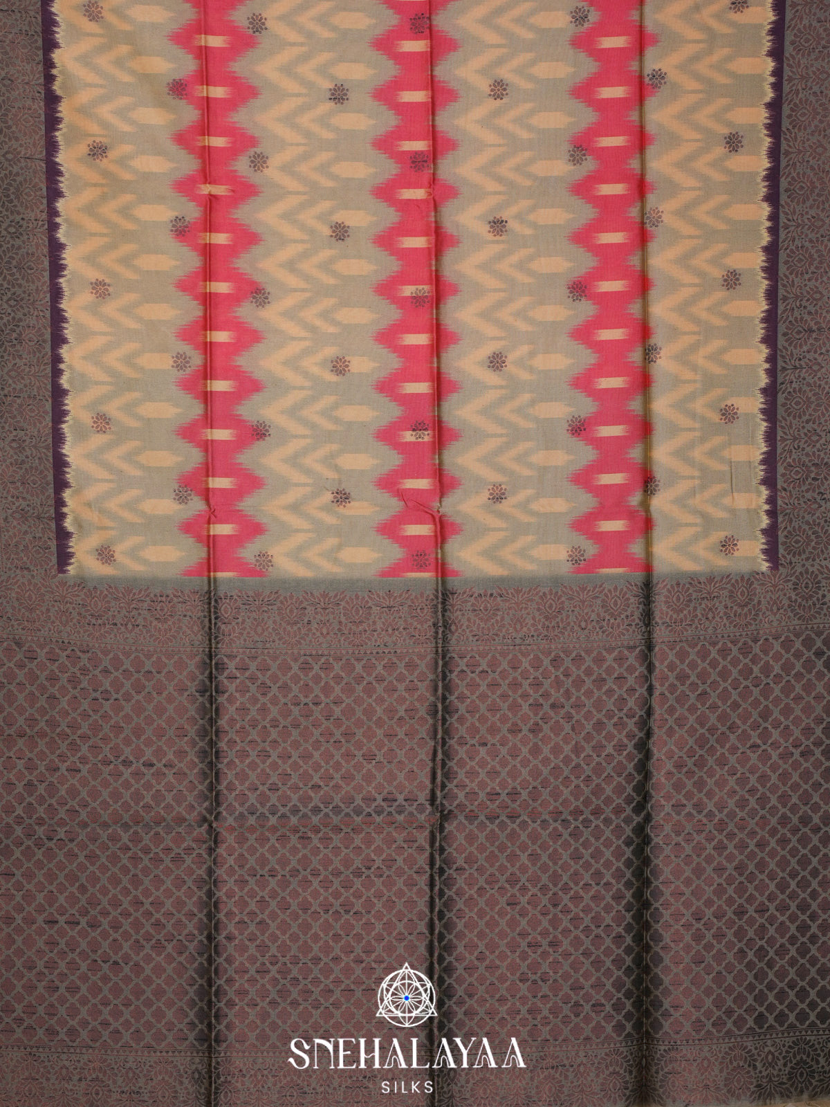 Beige Jute Saree