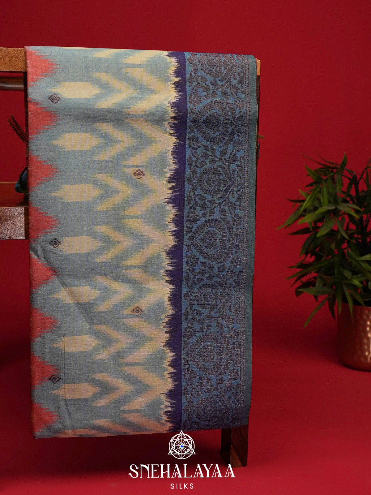 Blue Jute Saree