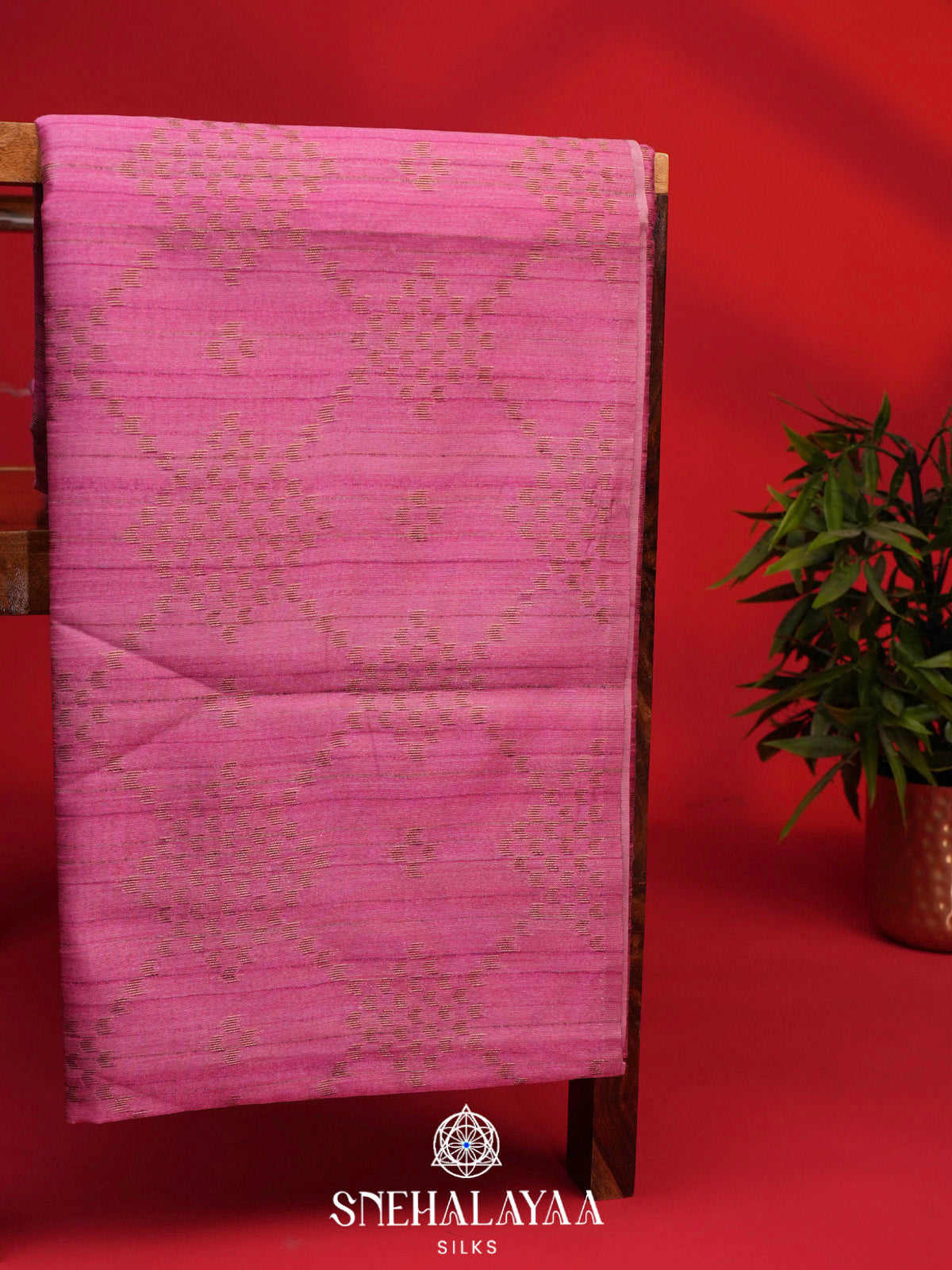 Baby Pink Jute Saree