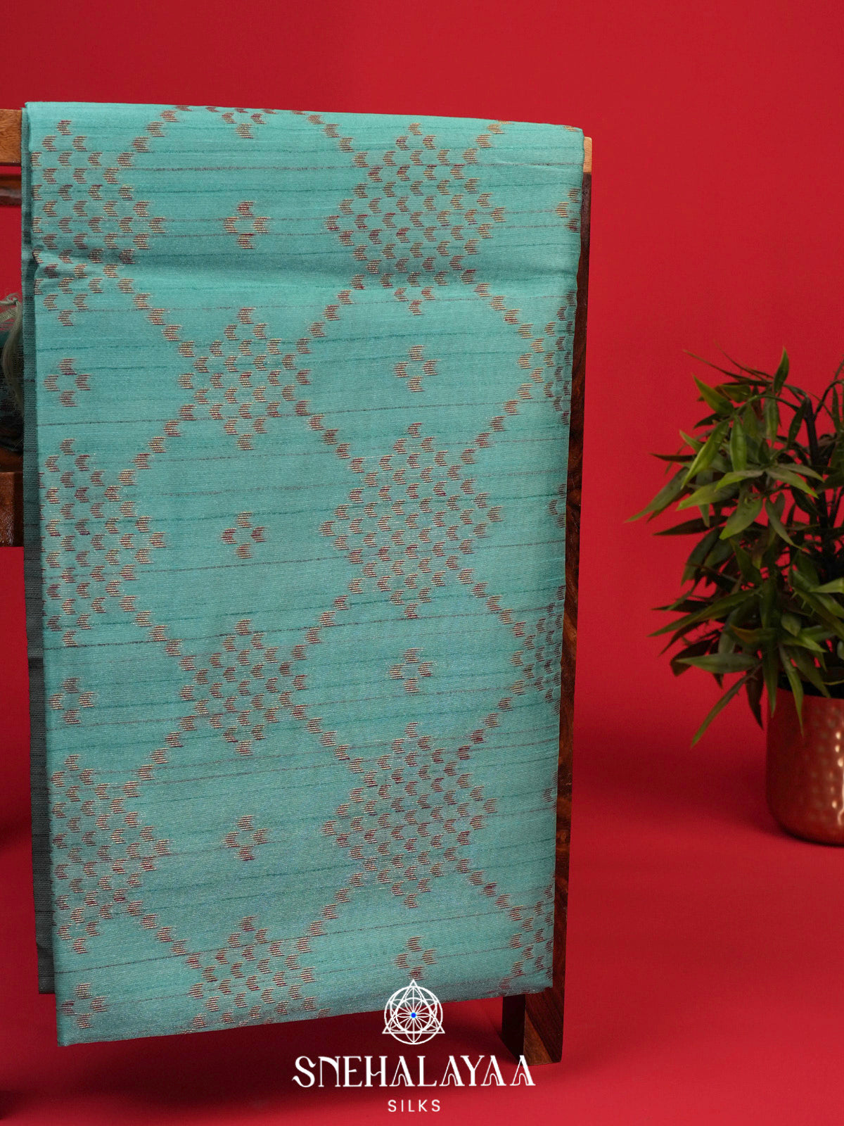 Sky Blue Jute Saree