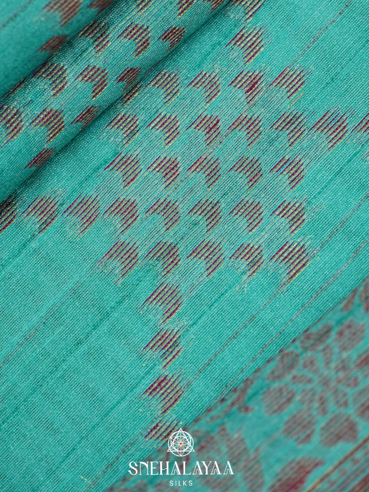 Sky Blue Jute Saree