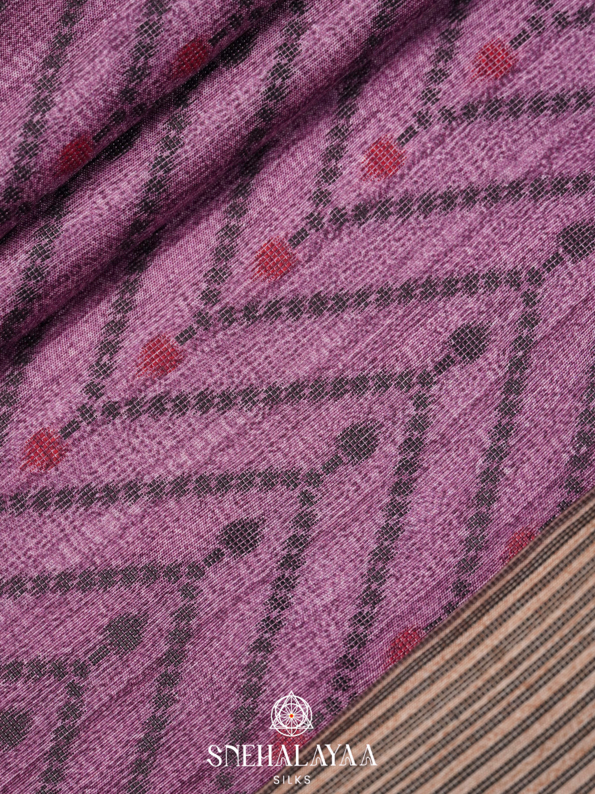 Lavender Tussar Saree