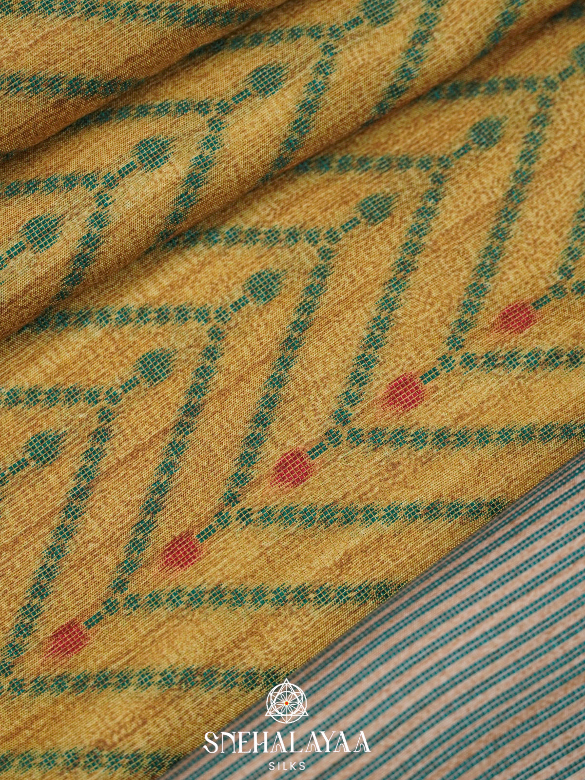 Yellow Tussar Saree