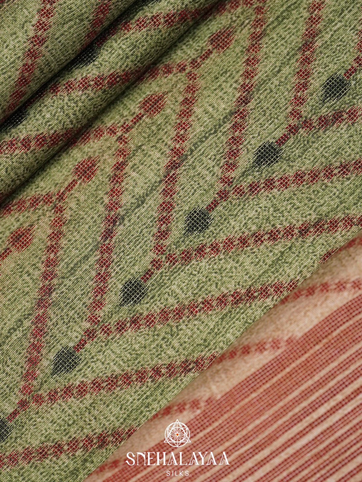 Pale Green Tussar Saree