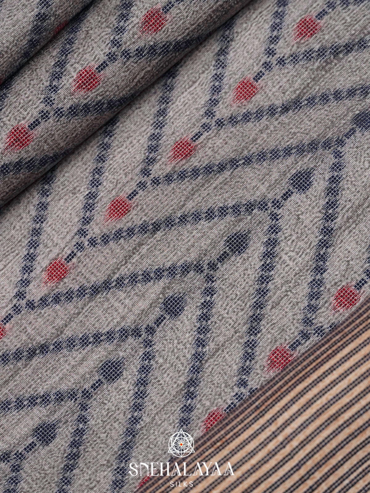 Grey Tussar Saree