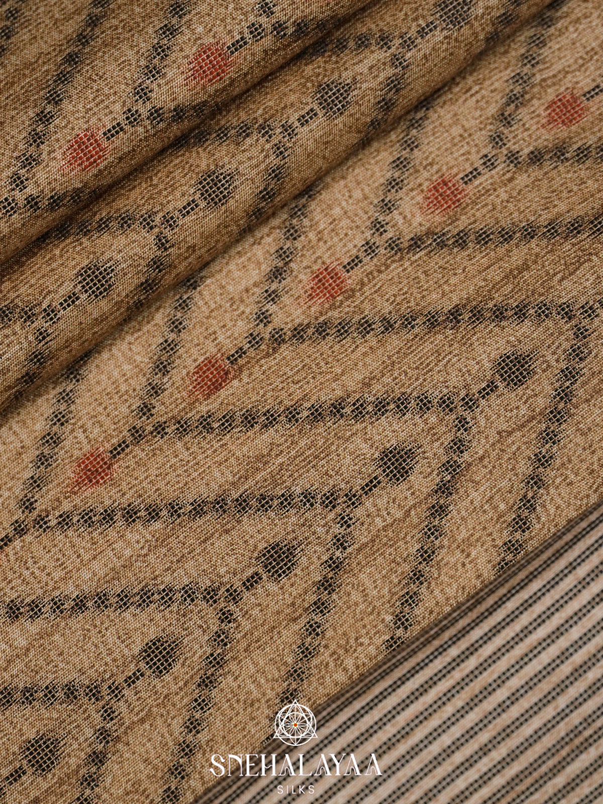 Brown Tussar Saree