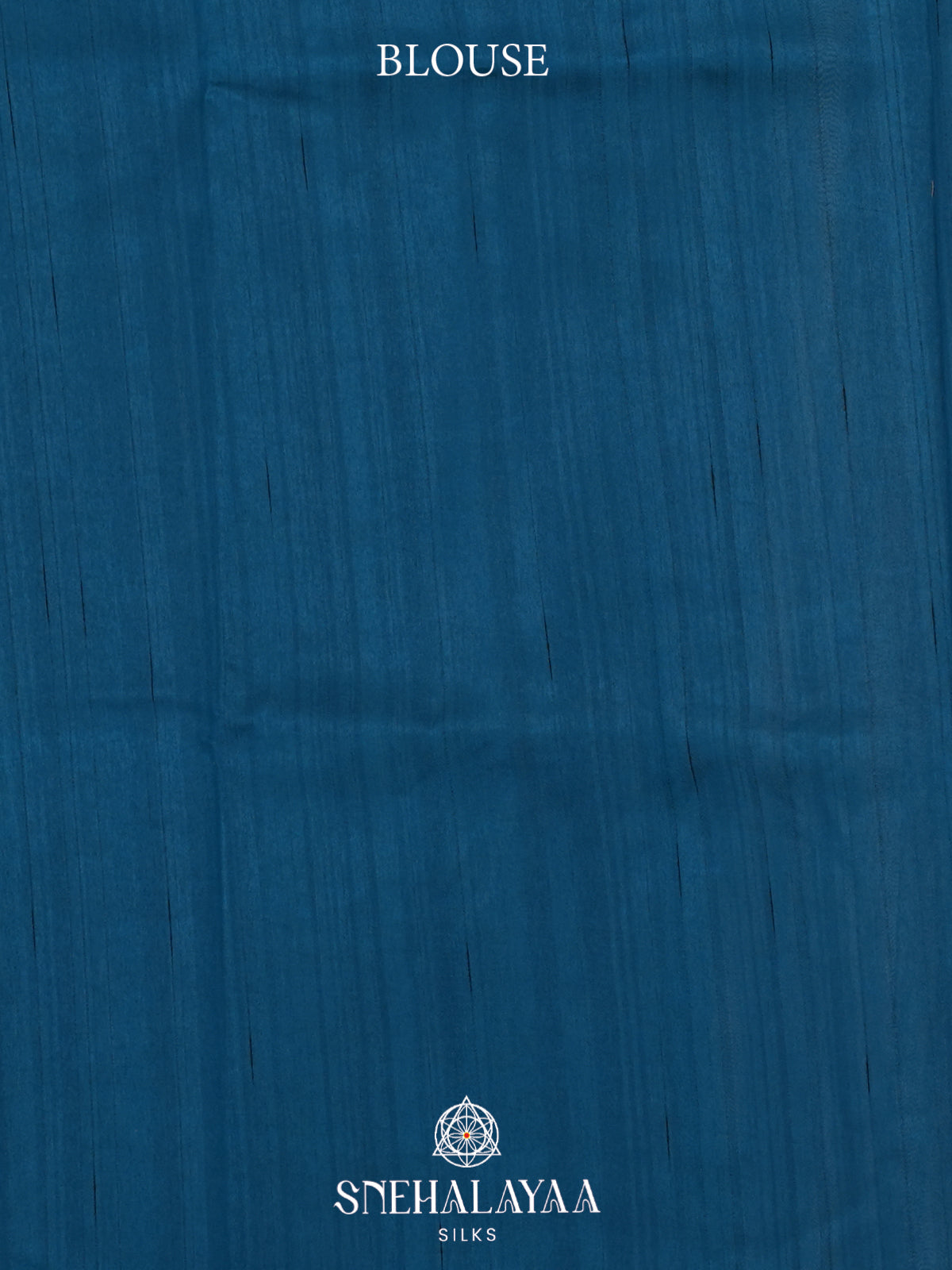 Peacock Blue Raw Silk Saree