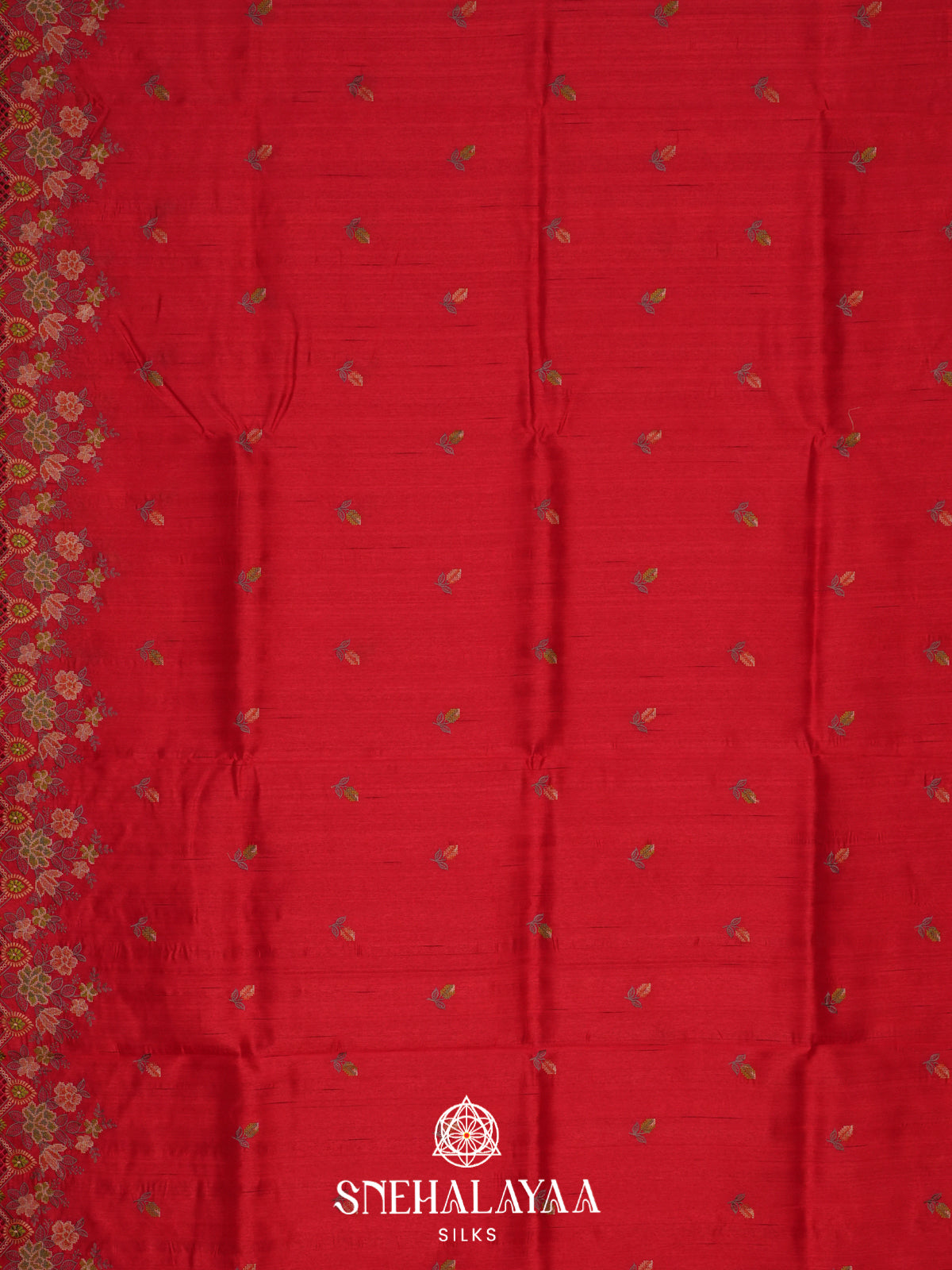 Red Raw Silk Saree