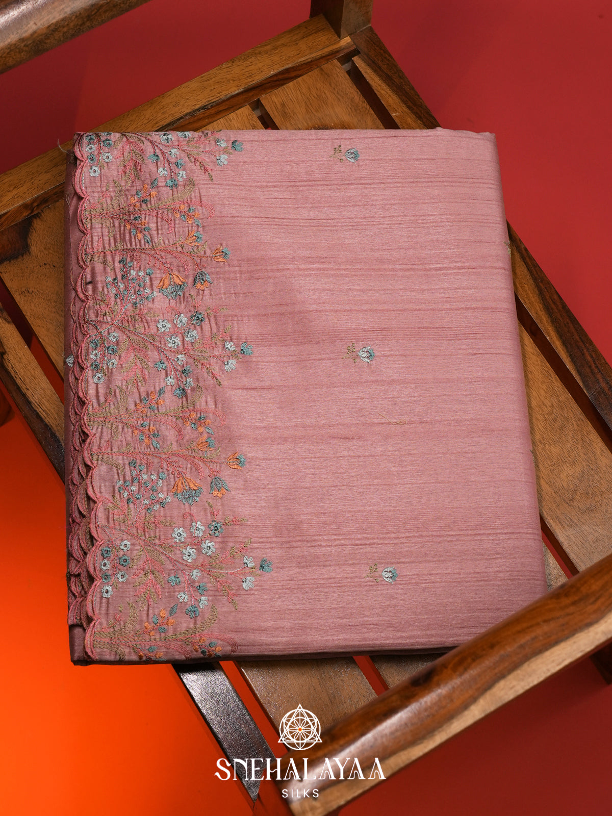 Pink Raw Silk Saree