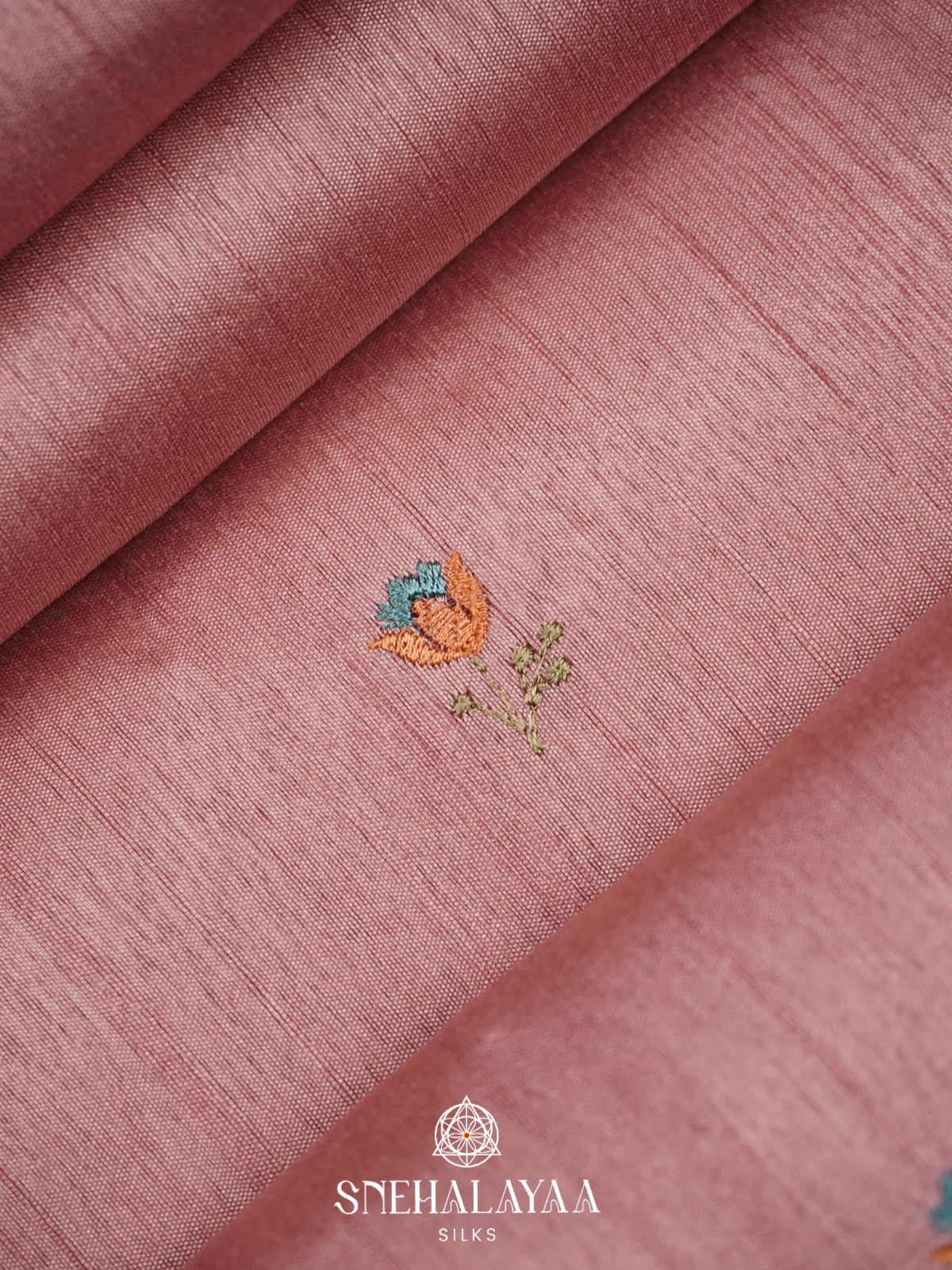 Pink Raw Silk Saree