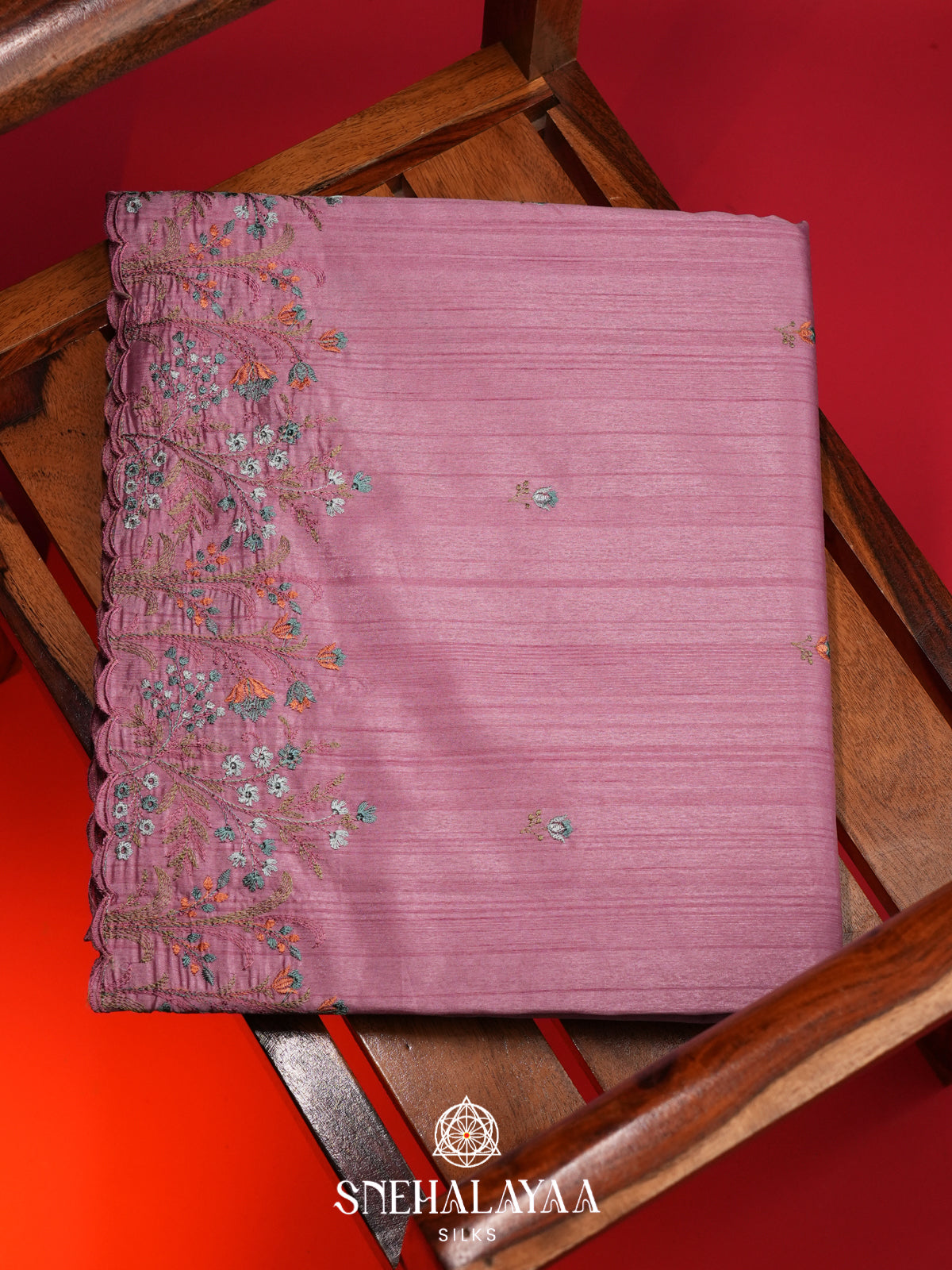 Pink Raw Silk Saree