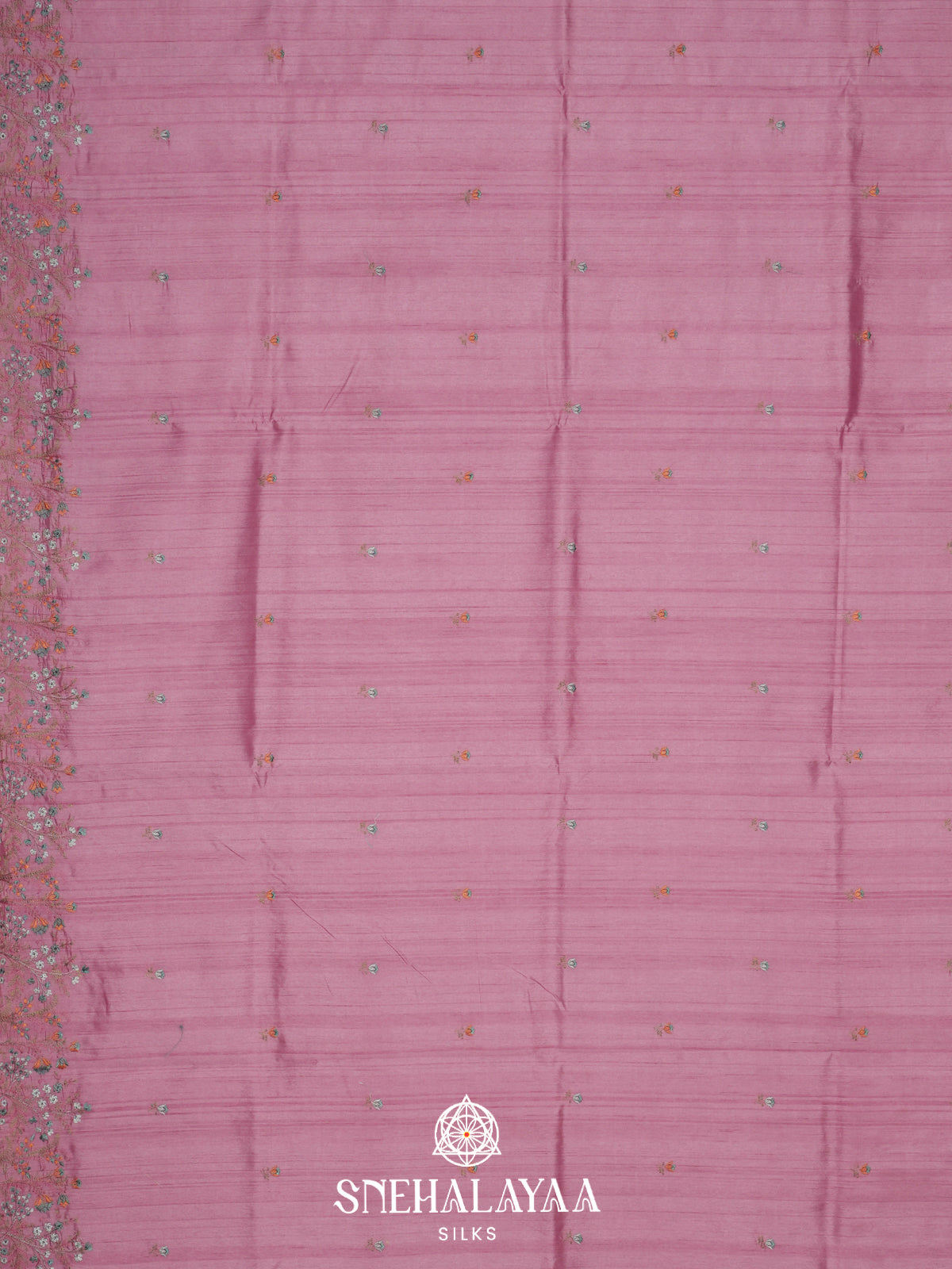 Pink Raw Silk Saree
