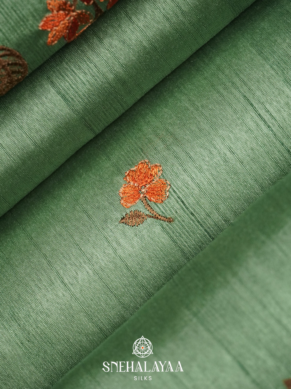 Green Raw Silk Saree