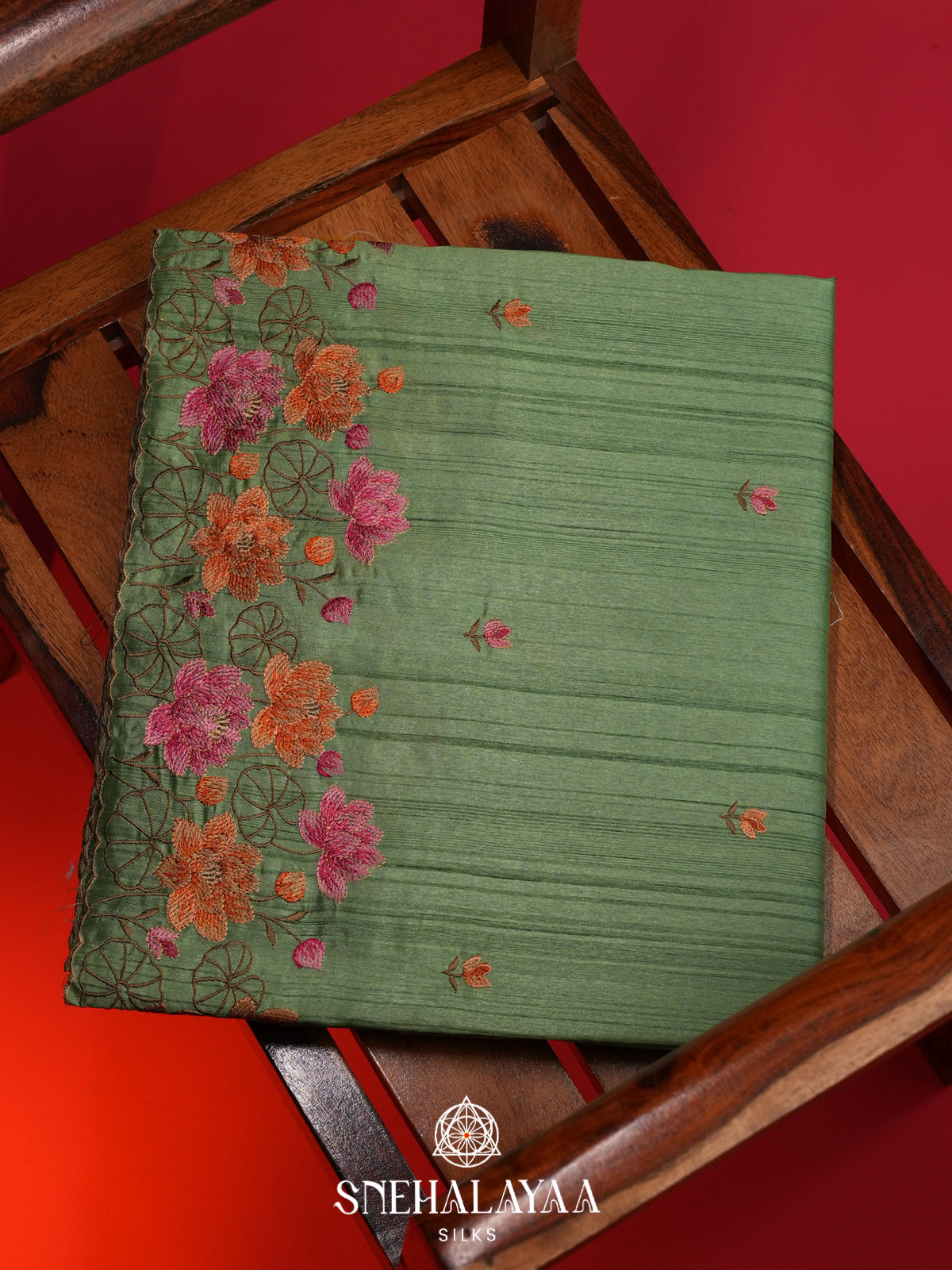 Green Raw Silk Saree