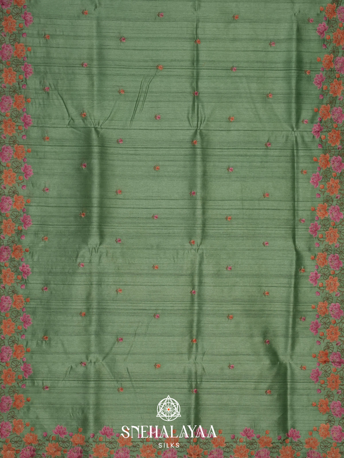 Green Raw Silk Saree