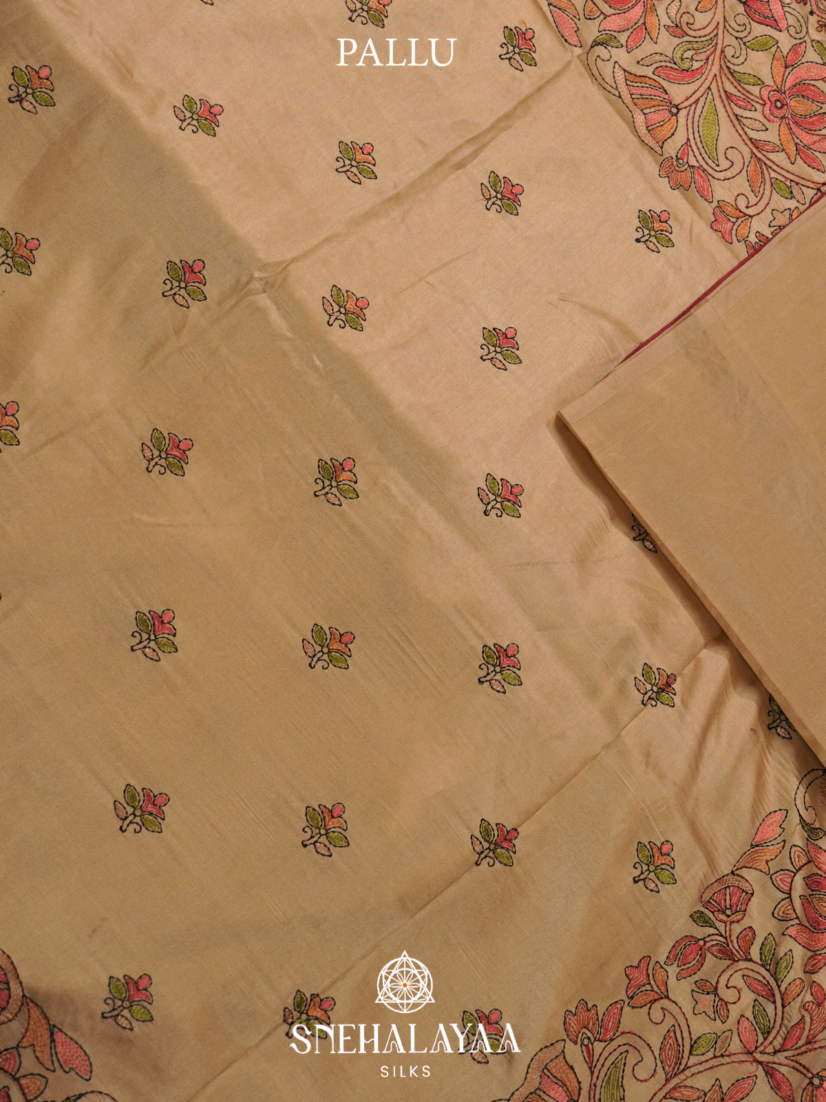 Beige Raw Silk Saree