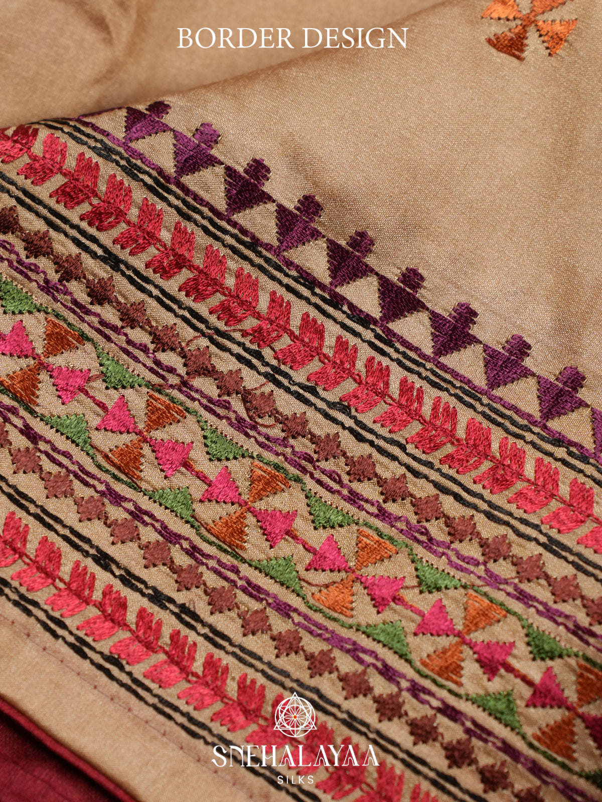 Biege Gold Raw Silk Saree
