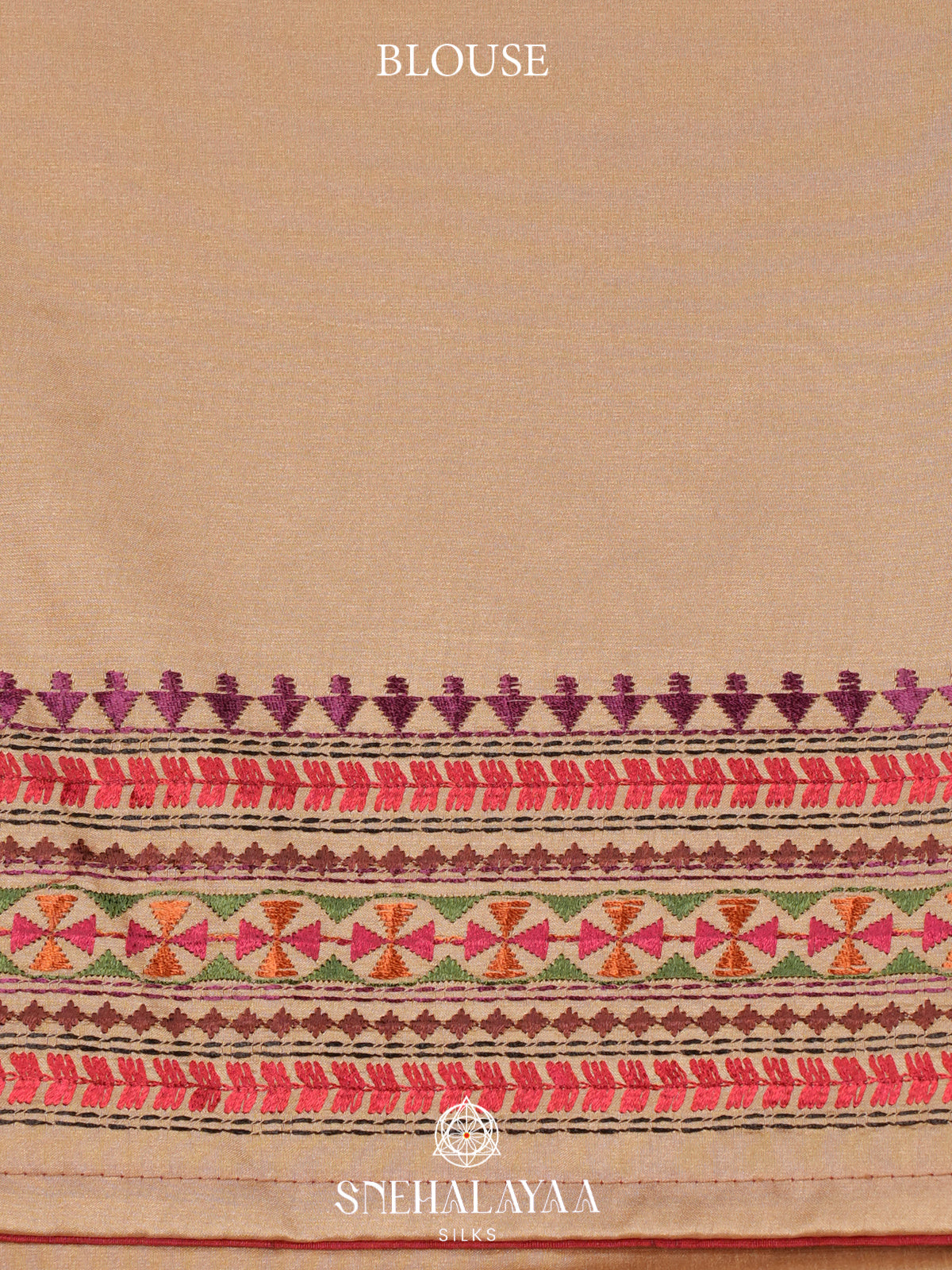 Biege Gold Raw Silk Saree