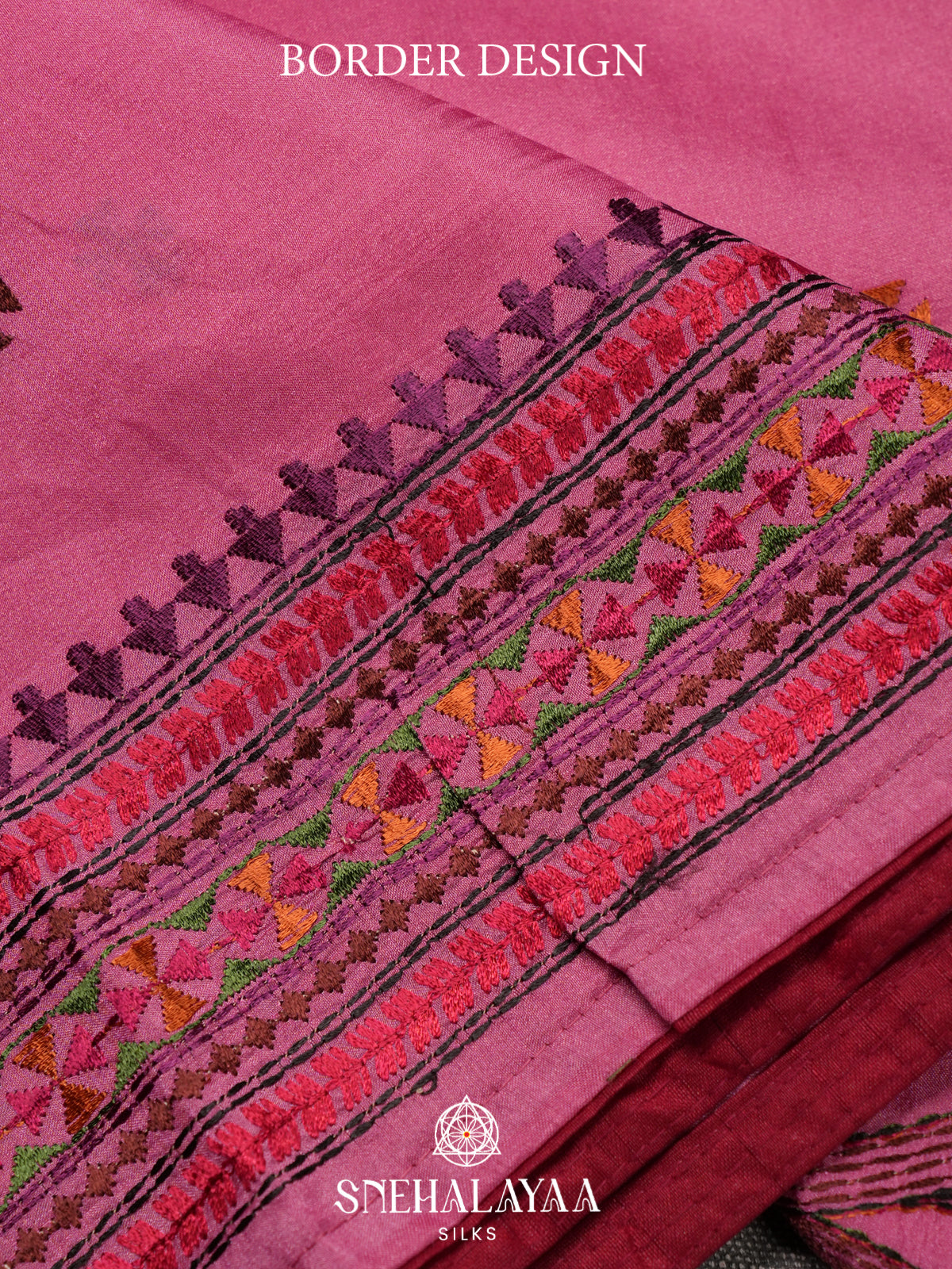 Pink Raw Silk Saree
