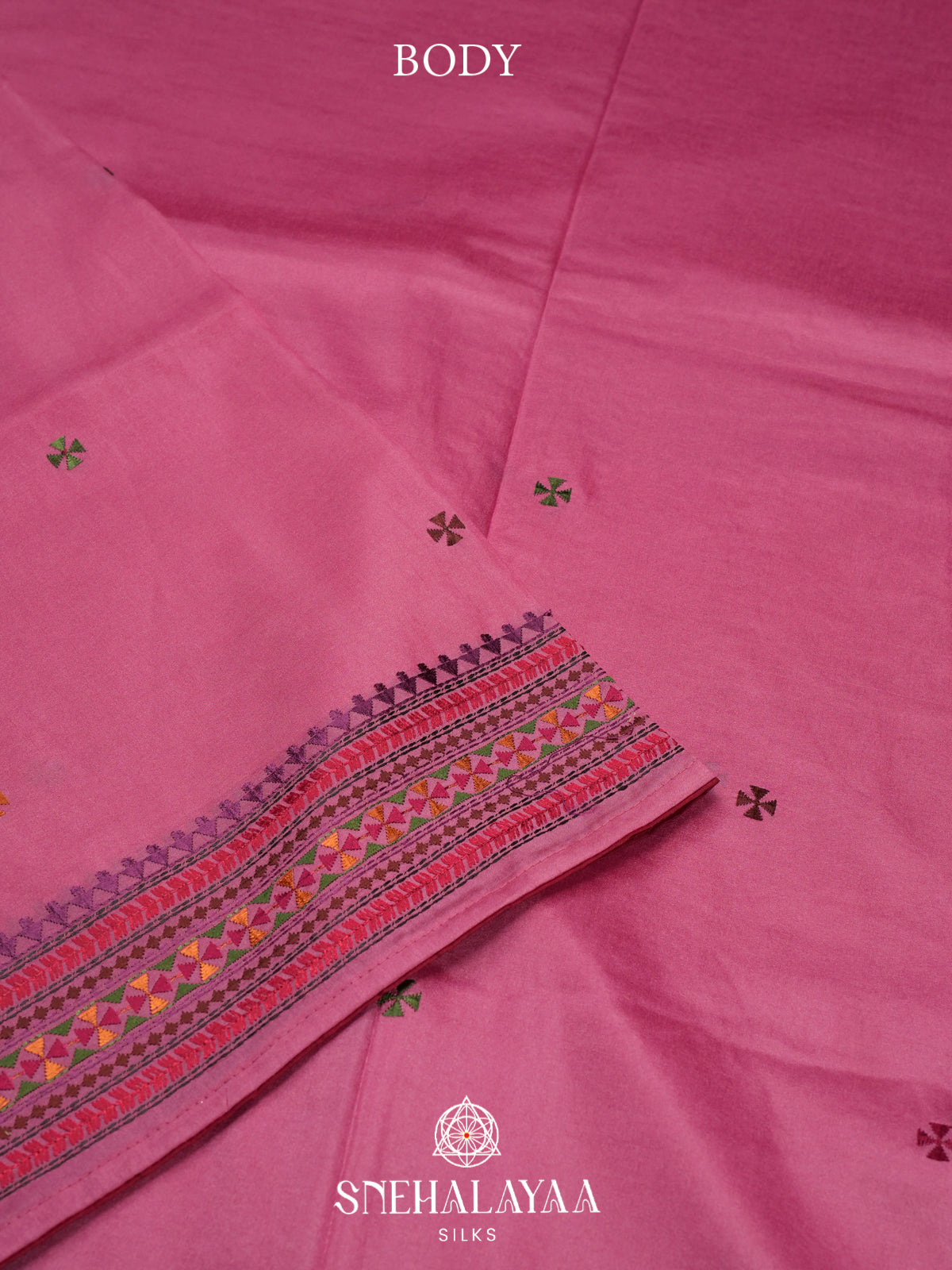 Pink Raw Silk Saree