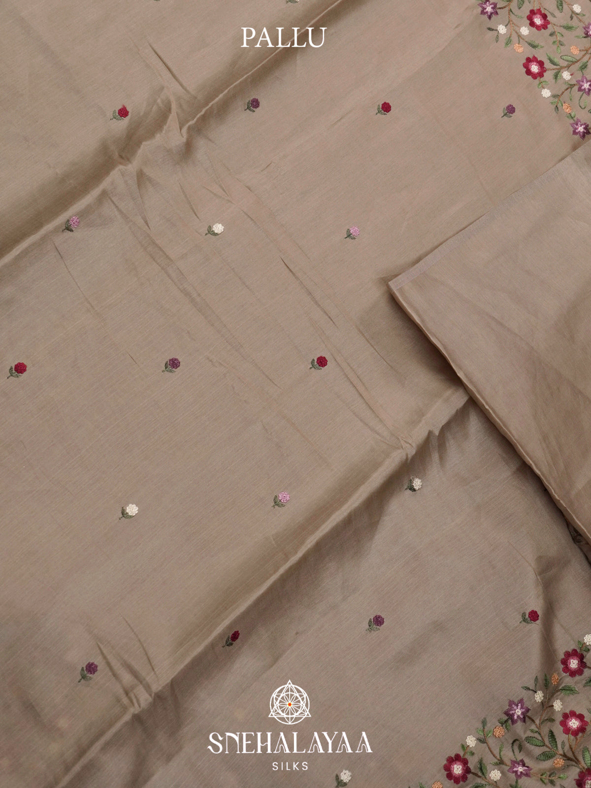 Beige Raw Silk Saree