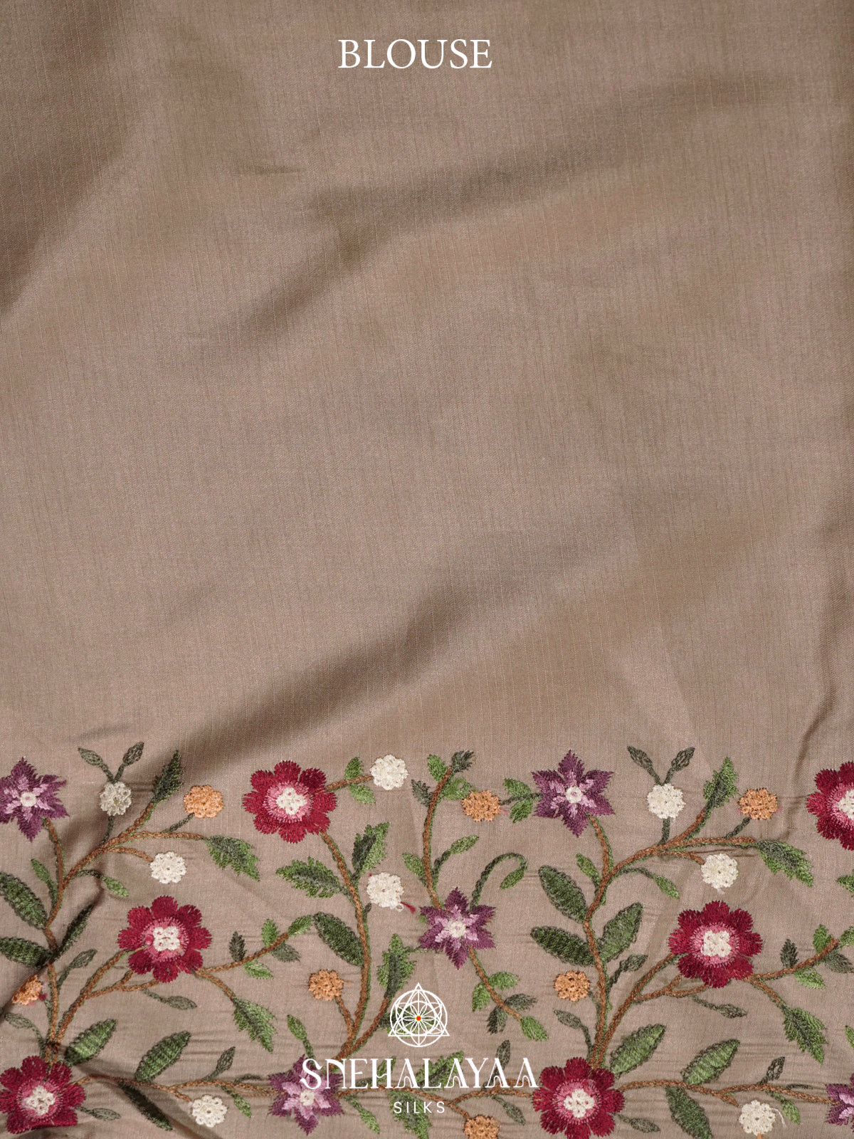 Beige Raw Silk Saree