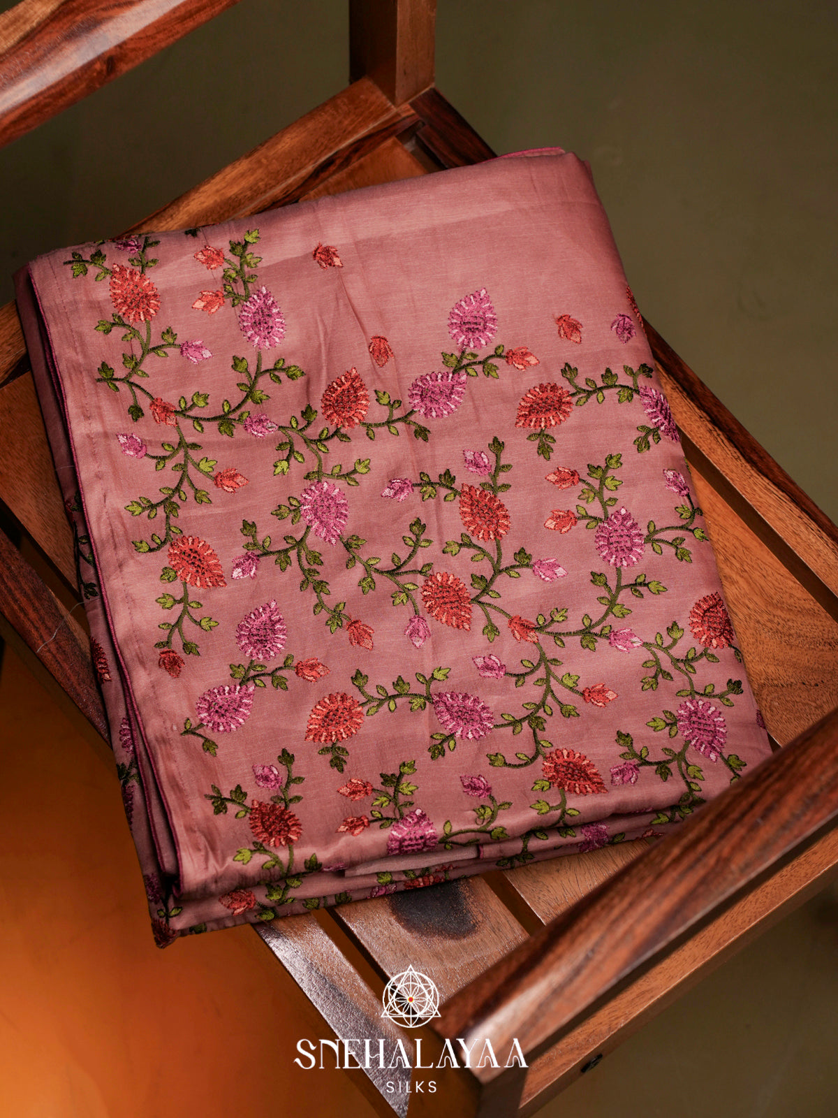 Pink Raw Silk Saree