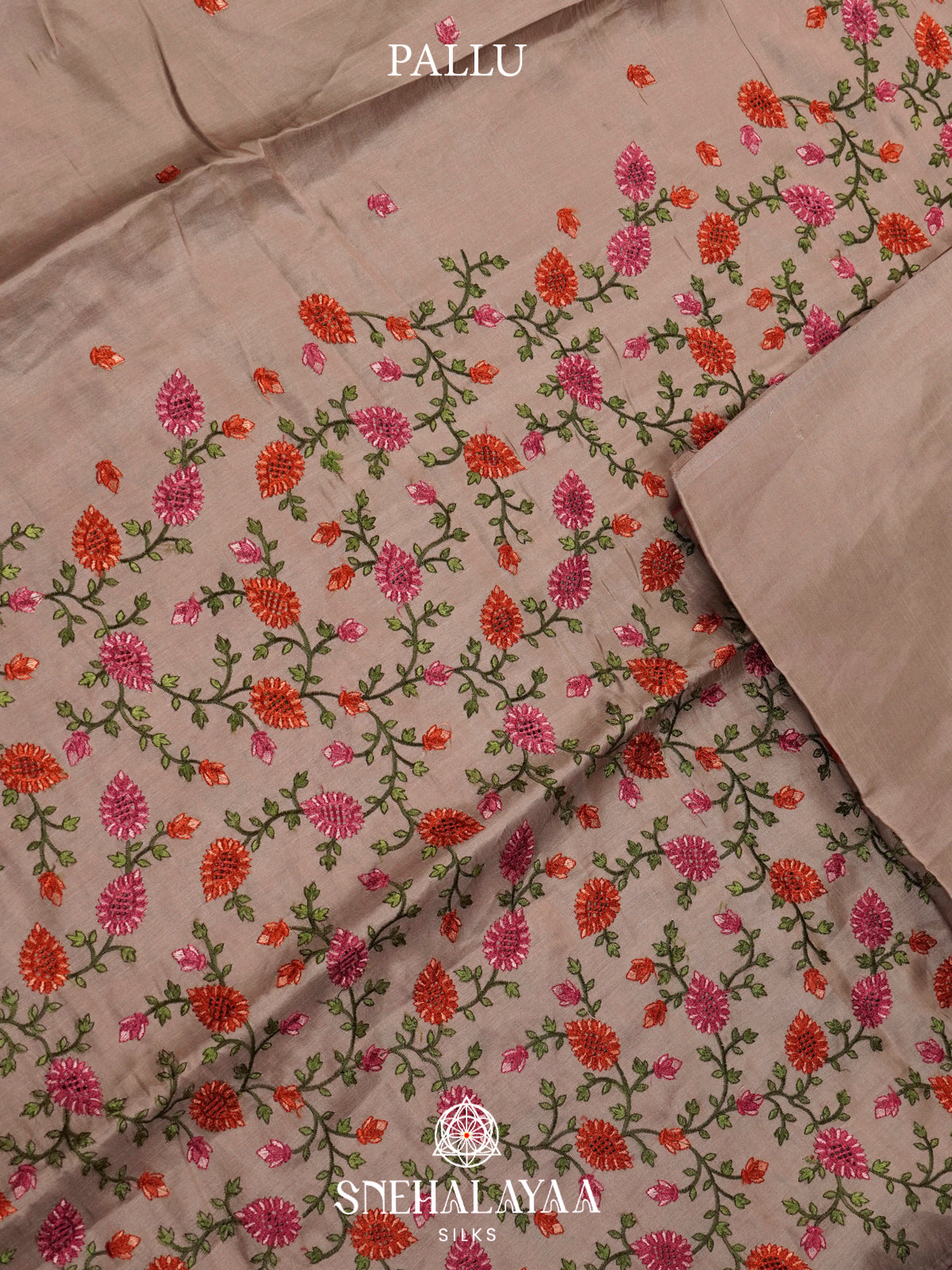 Beige Raw Silk Saree