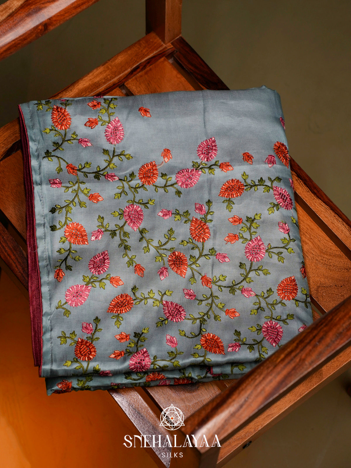 Blue Raw Silk Saree