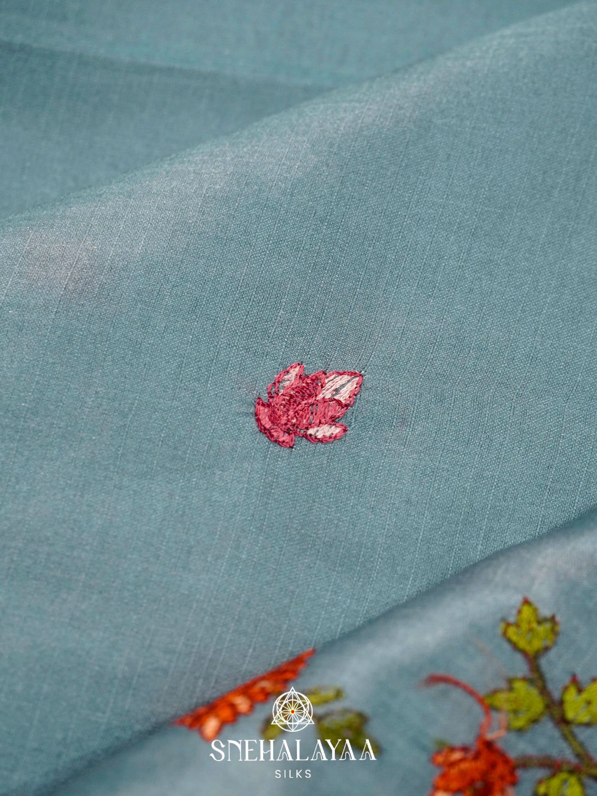 Blue Raw Silk Saree