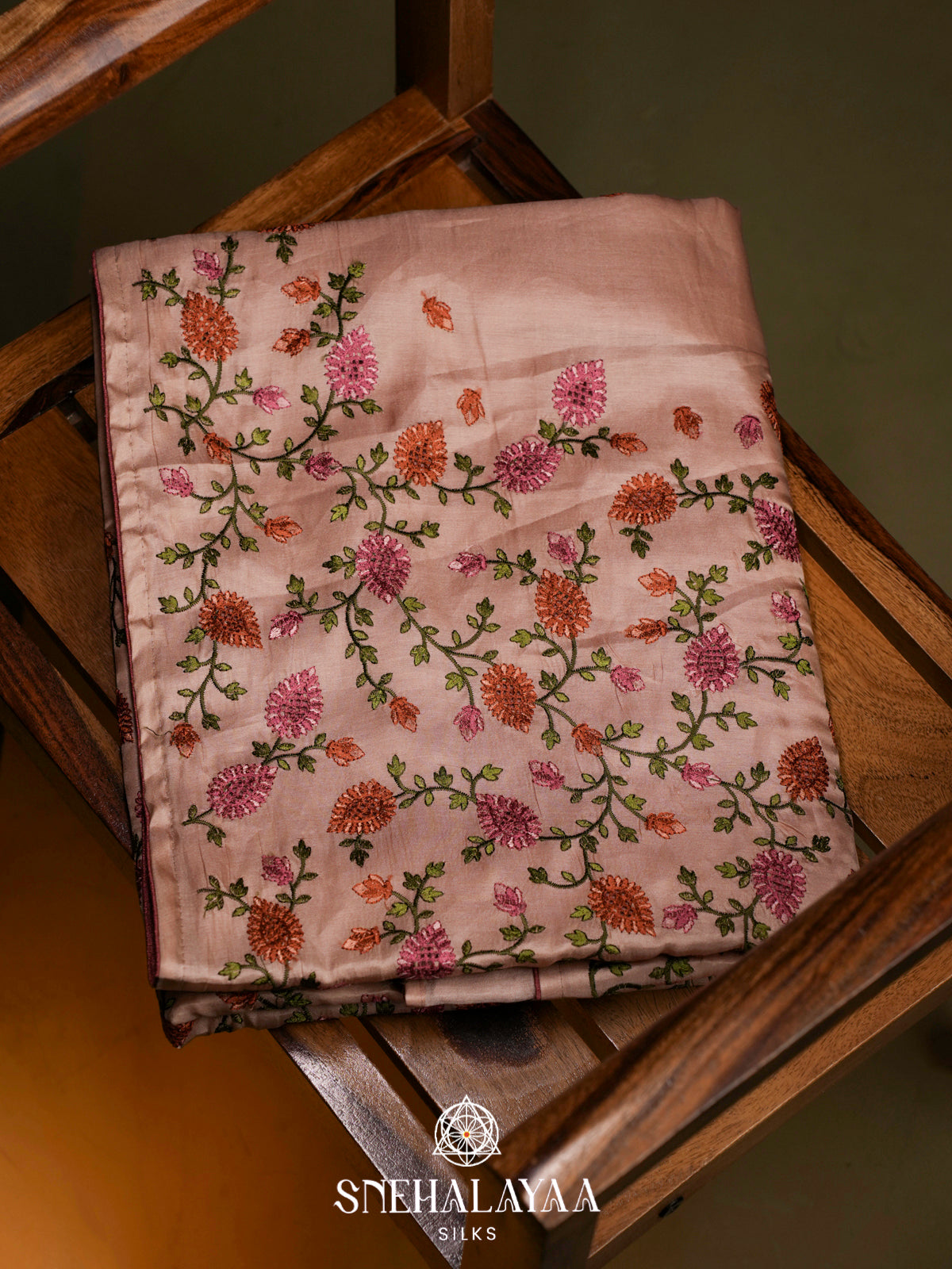 Beige Raw Silk Saree