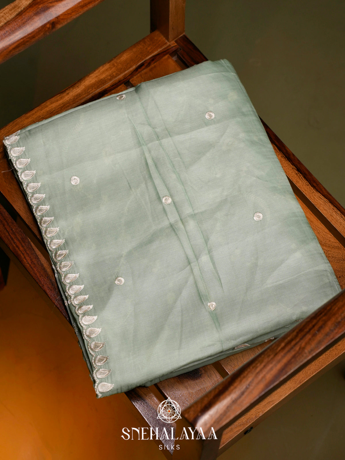 Grey Raw Silk Saree