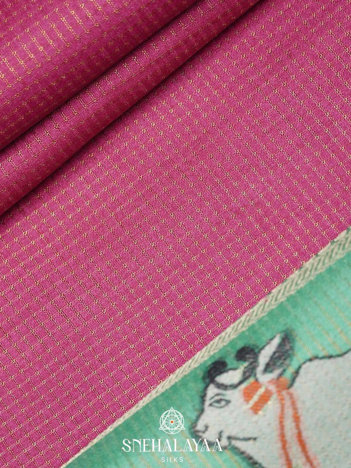 Pink Tussar Saree