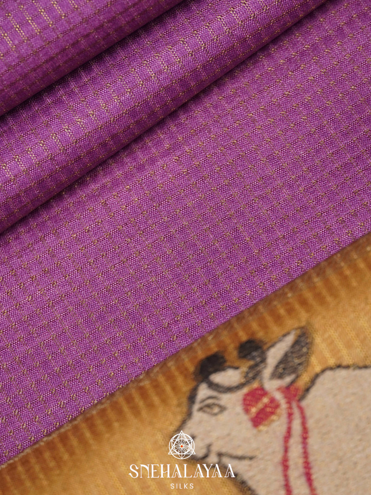 Magenta Tussar Saree