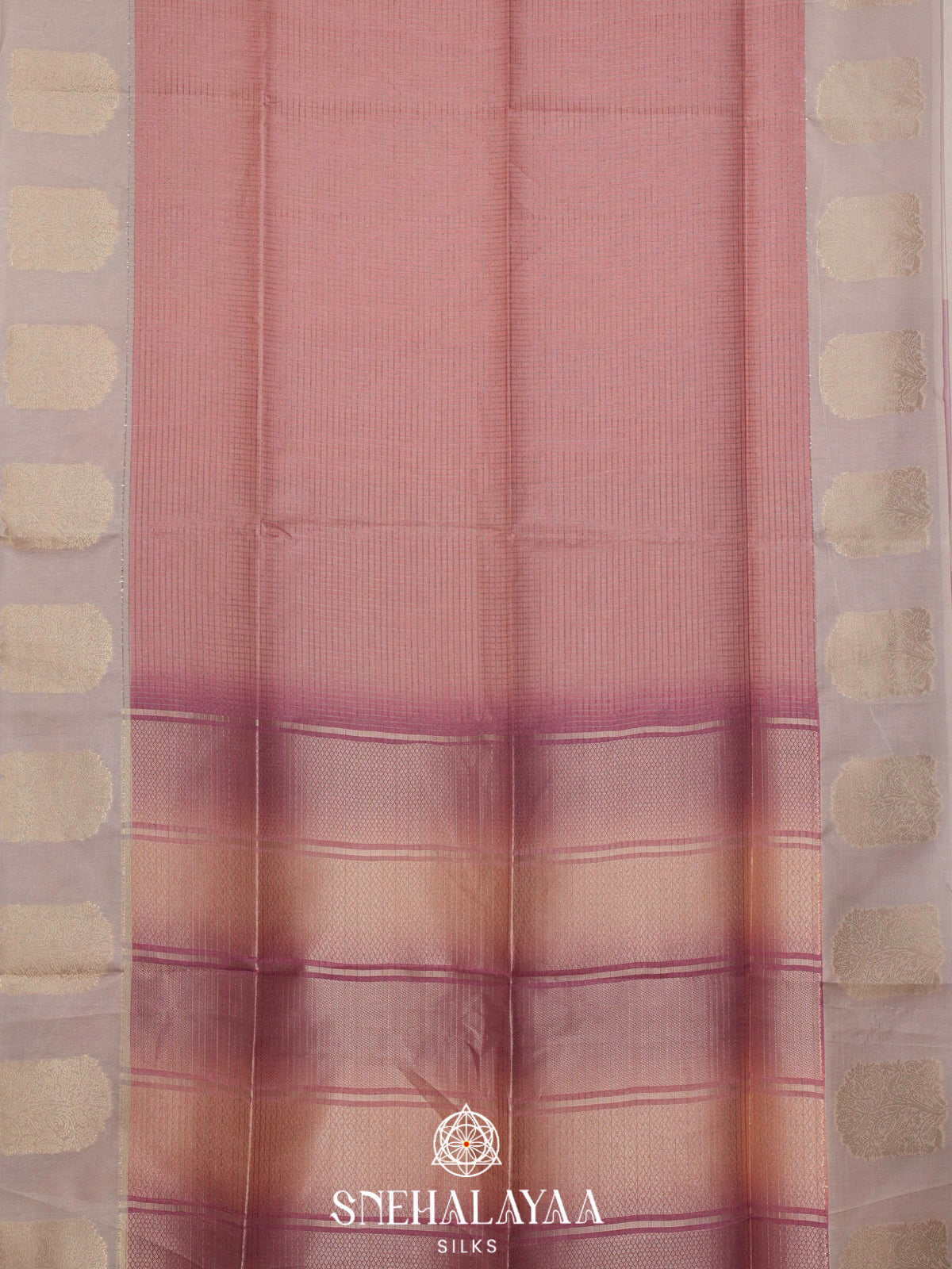 Pale Pink Tussar Saree