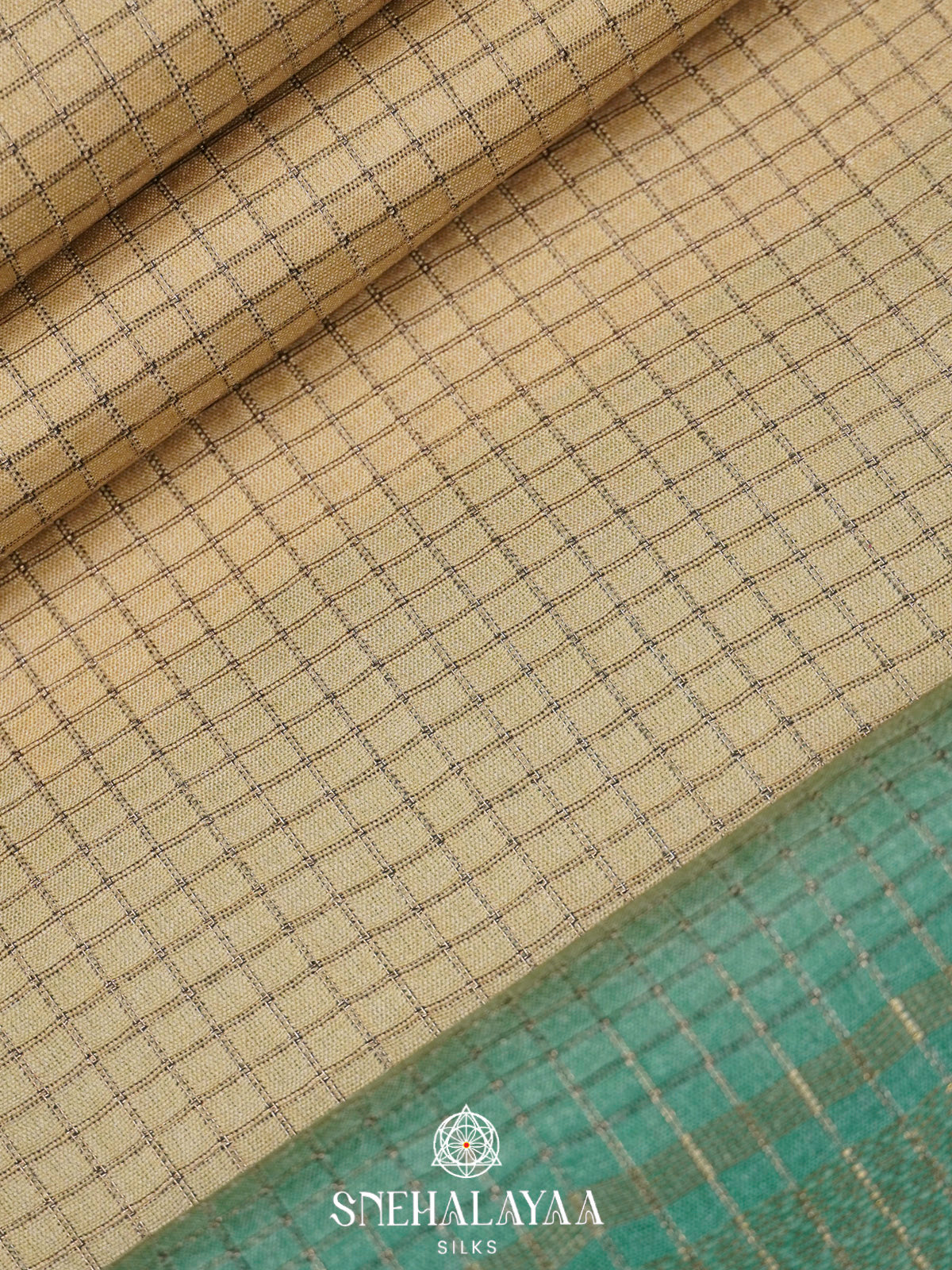 Pale Yellow Tussar Saree