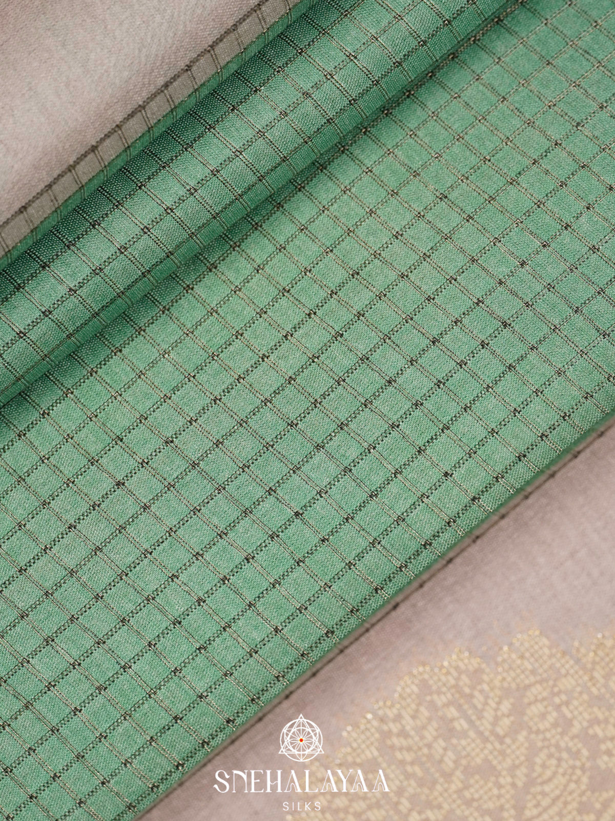 Mint Green Tussar Saree