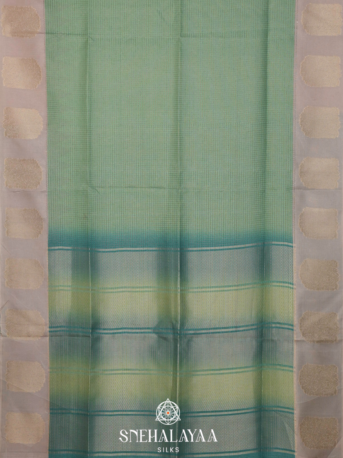 Mint Green Tussar Saree