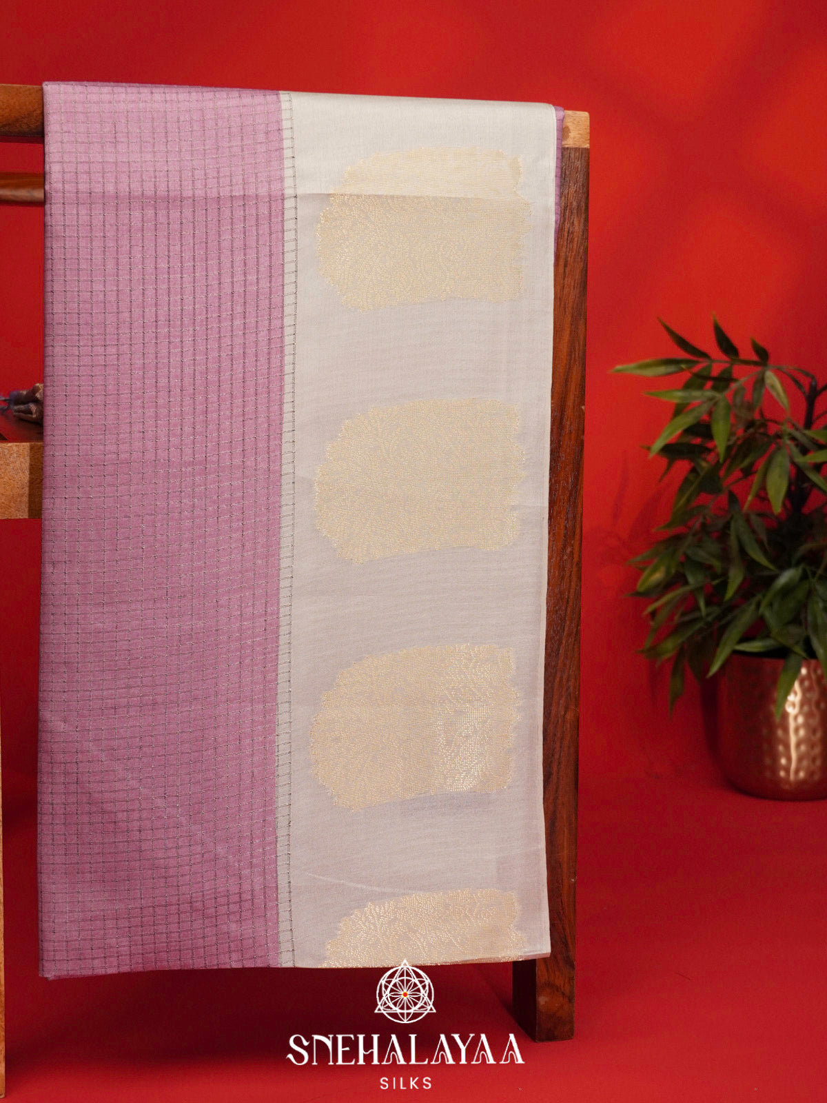 Plum Tussar Saree