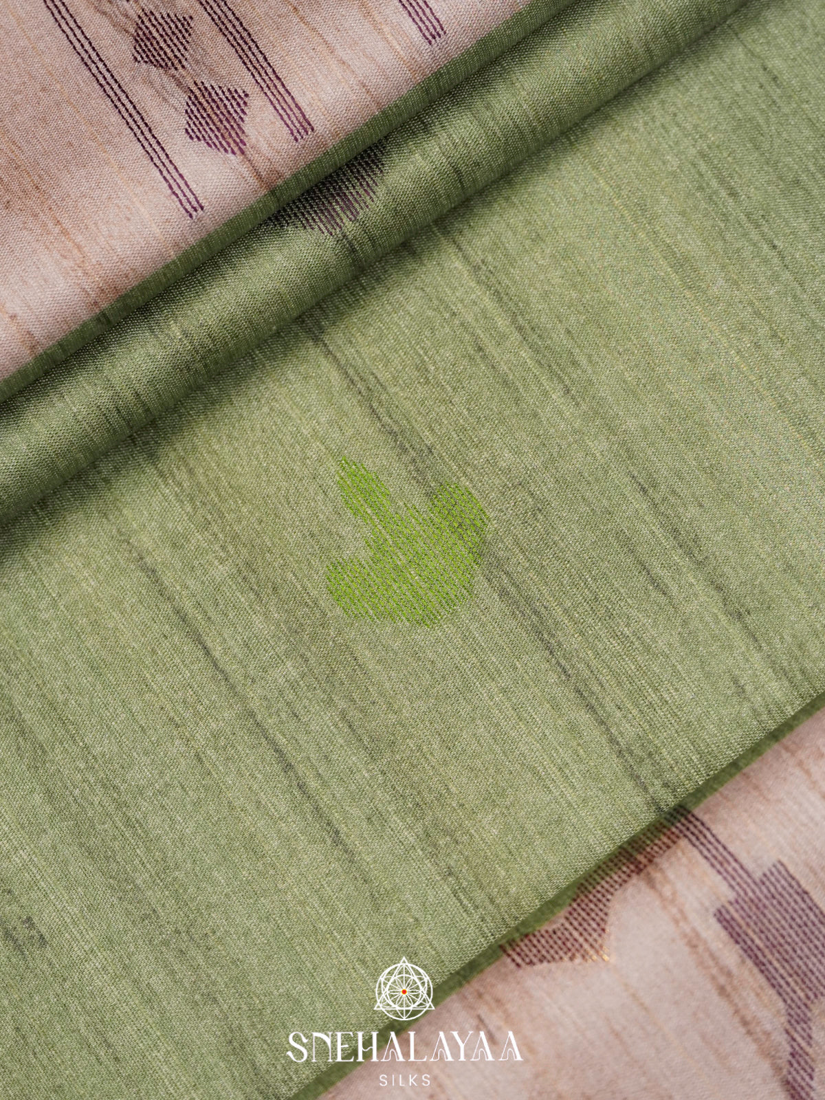 Green Tussar Saree