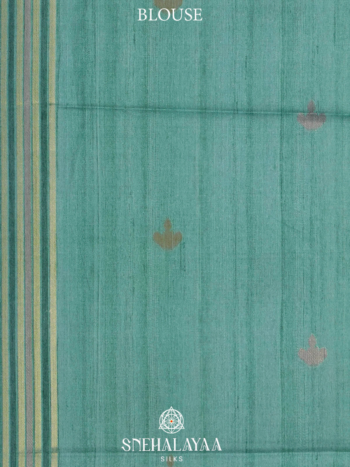 Teal Green Tussar Saree