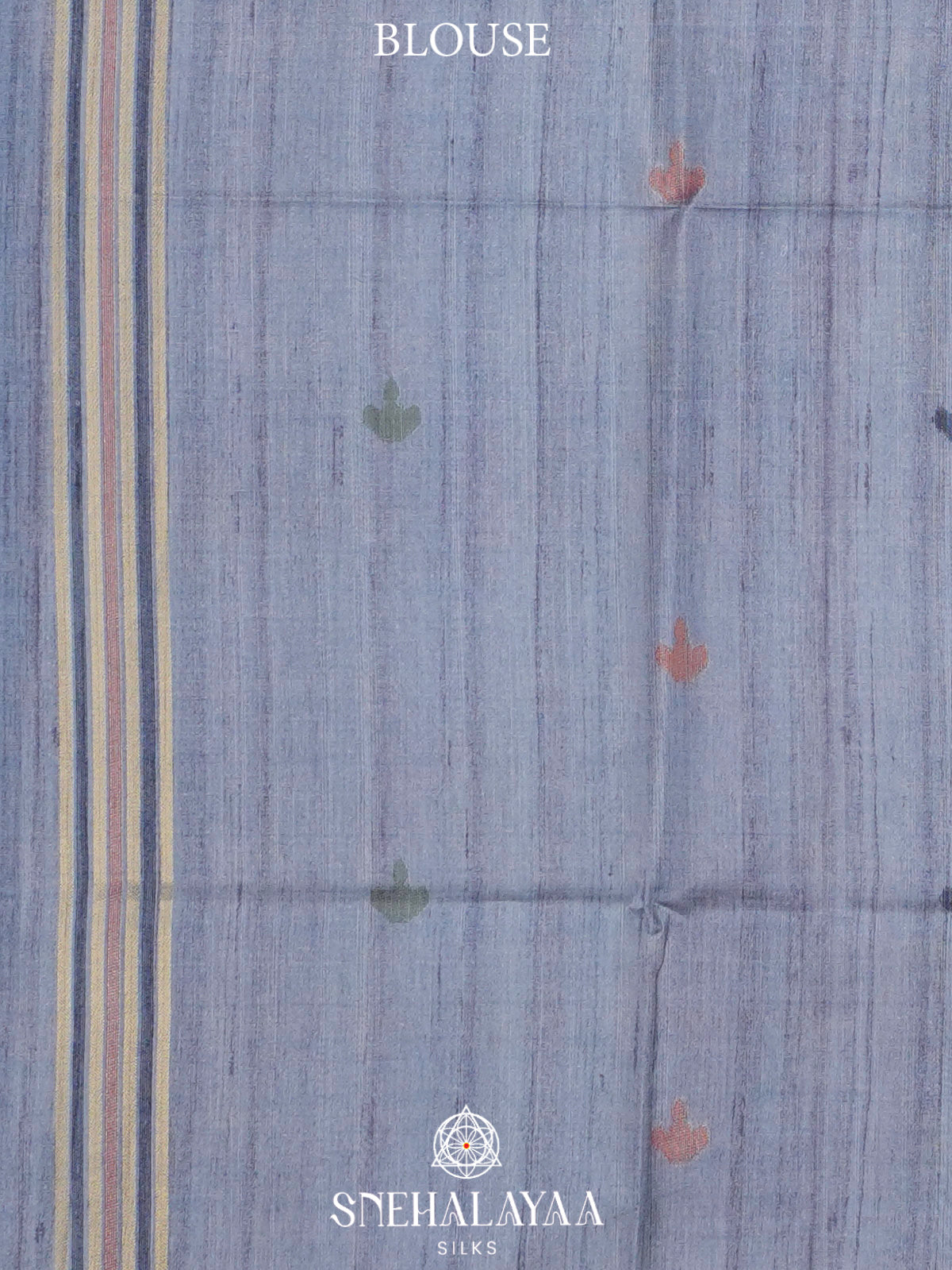 Blue Tussar Saree