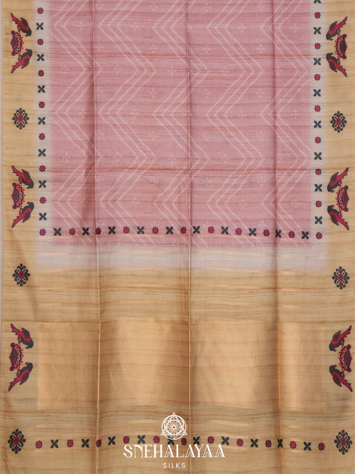 Pale Green Tussar Saree