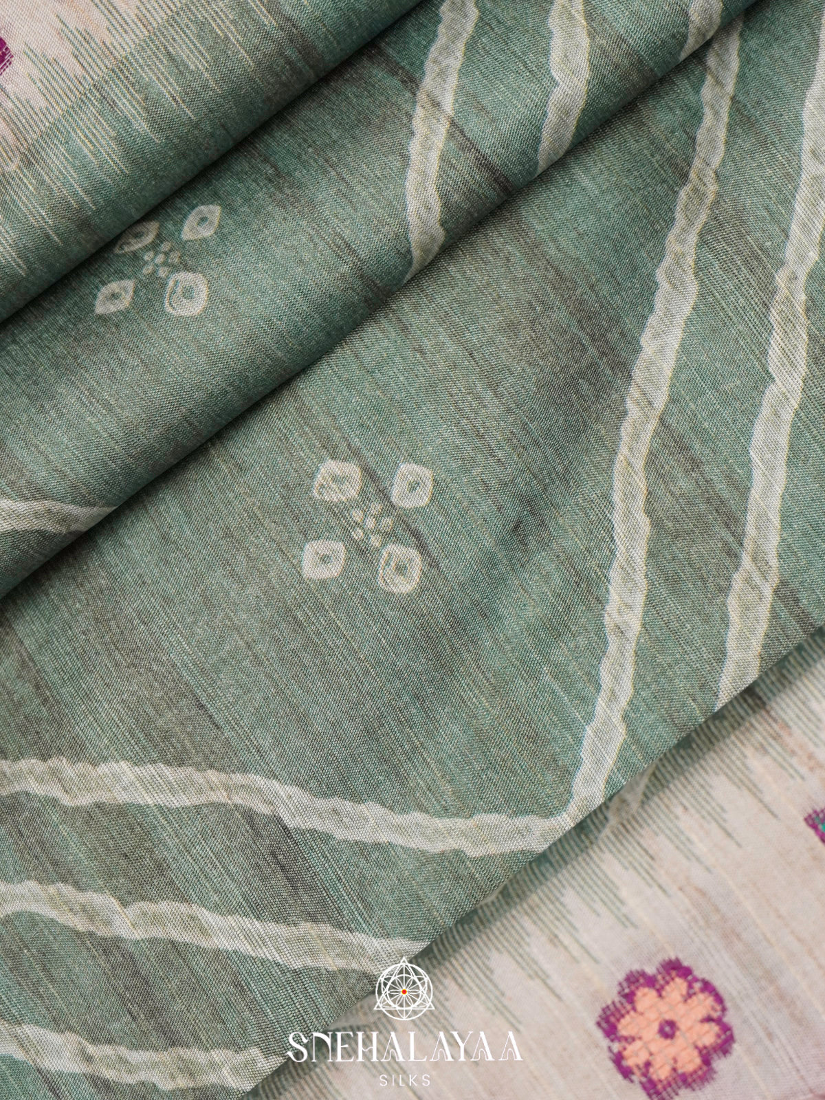 Green Tussar Saree